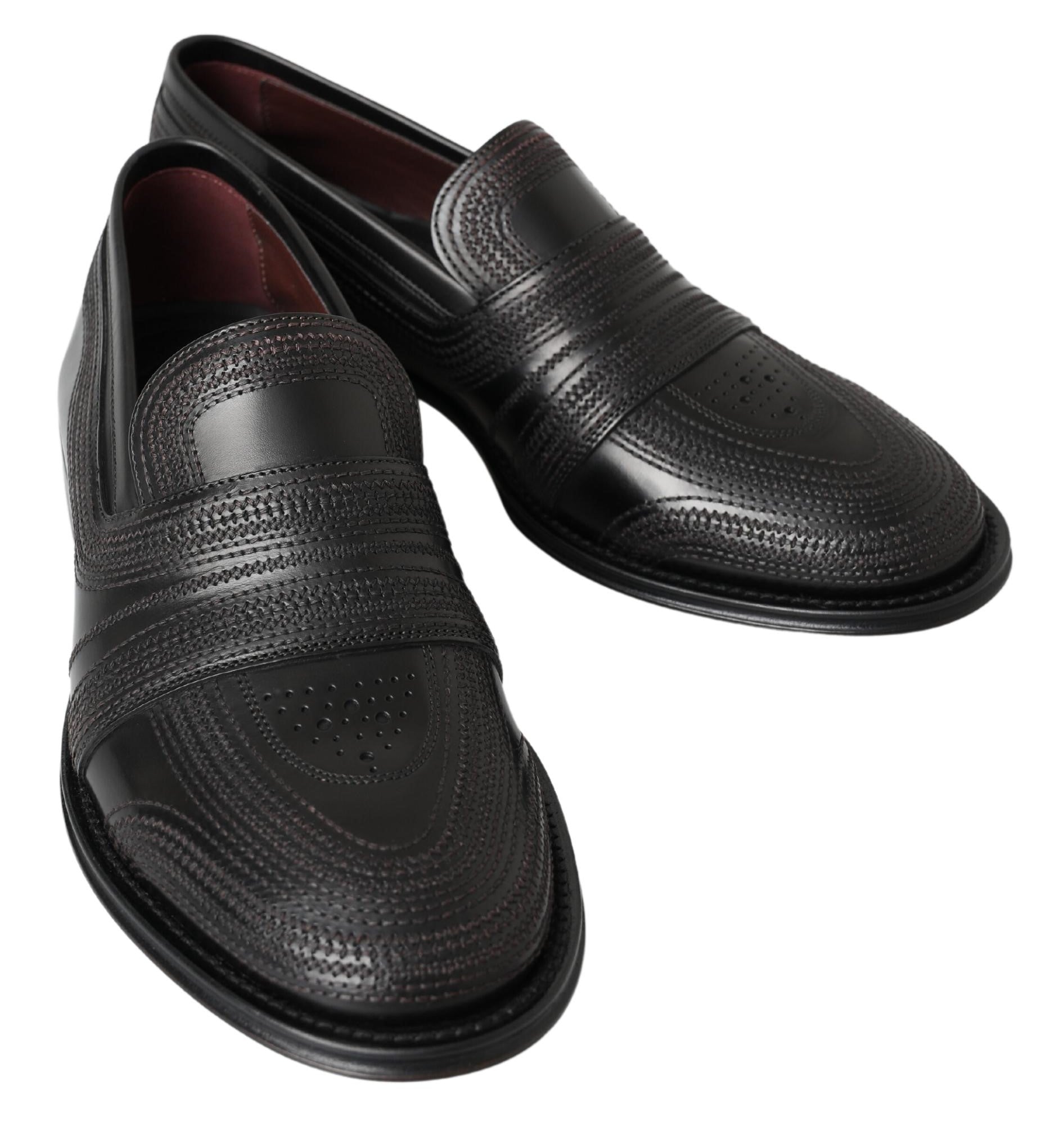 Dolce & Gabbana Elegante Slipper-Loafer aus schwarzem Leder