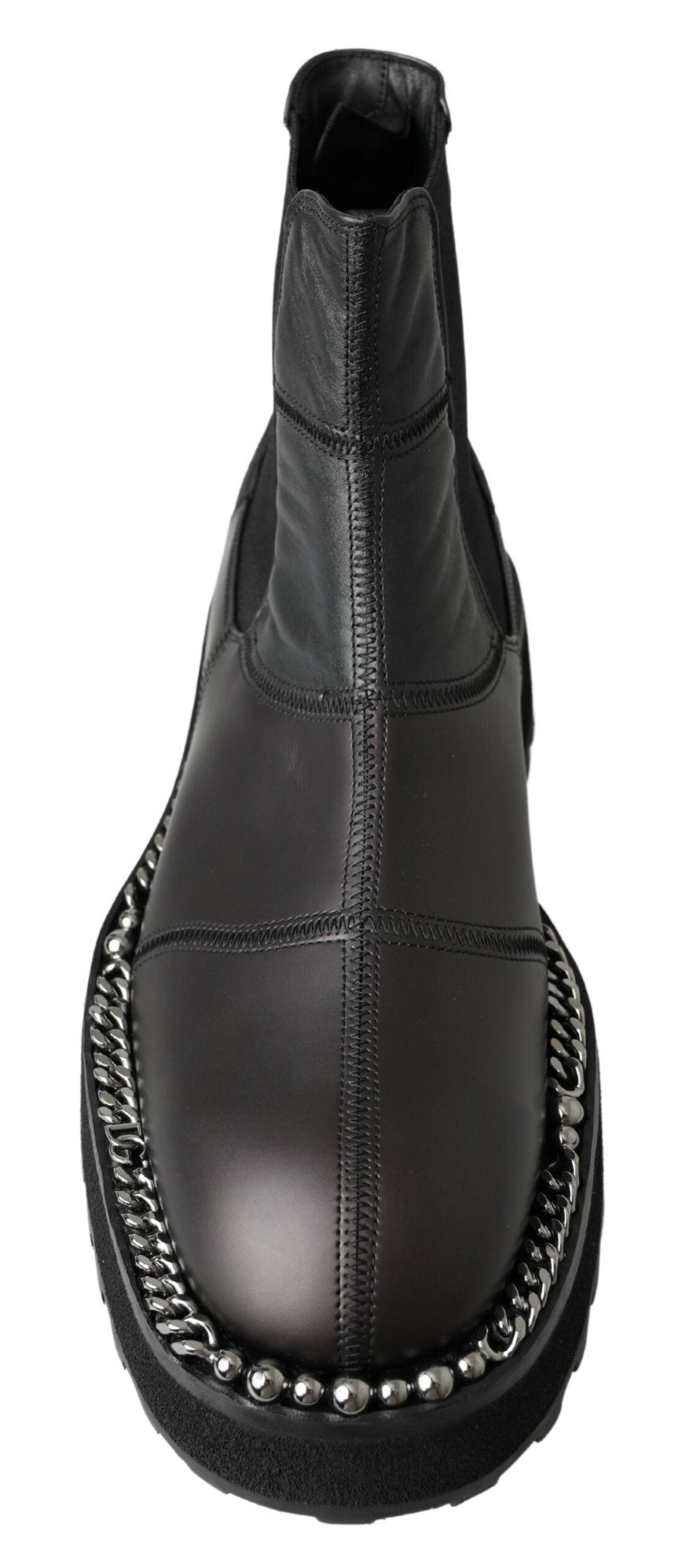 Dolce & Gabbana Elegante schwarze Stretch-Stiefel zum Hineinschlüpfen
