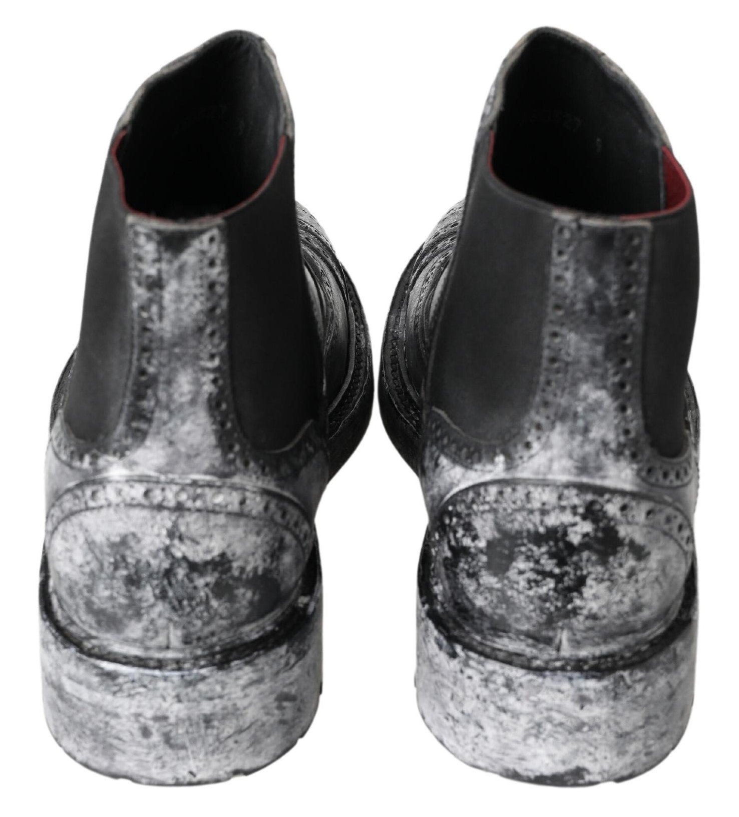 Dolce & Gabbana – Elegante, schwarze Chelsea-Stiefeletten in verblasstem Schwarz
