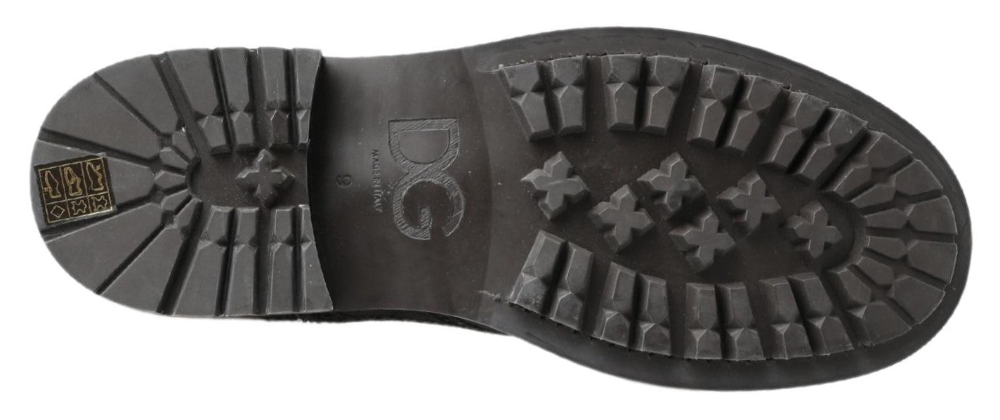 Dolce & Gabbana – Elegante, schwarze Chelsea-Stiefeletten in verblasstem Schwarz