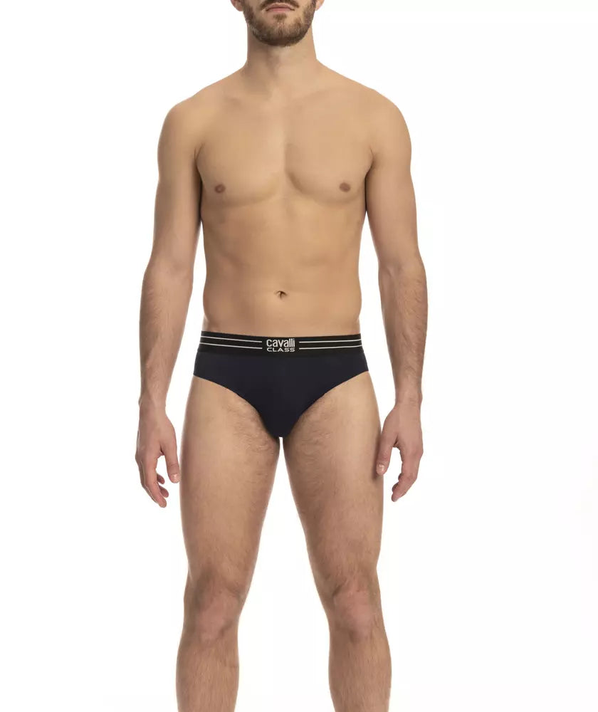 Cavalli Class Herren-Unterwäschepaket aus blauer Baumwolle