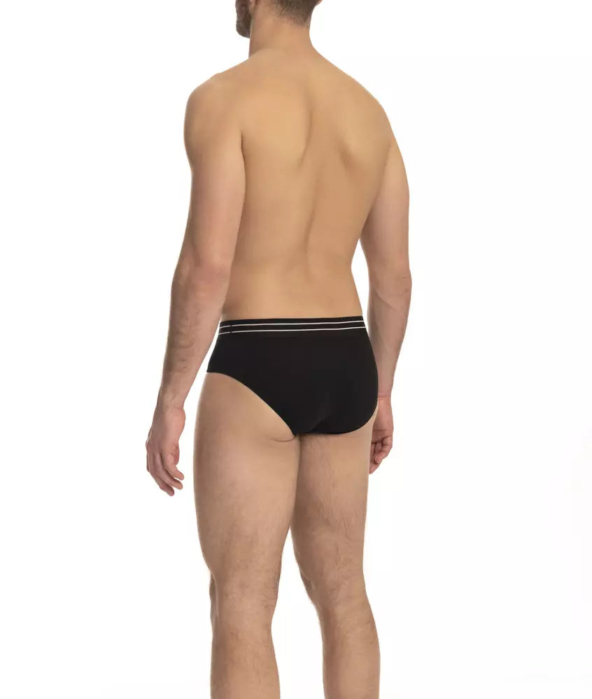 Cavalli Class Herrenunterwäsche-Triple-Pack aus schwarzer Baumwolle