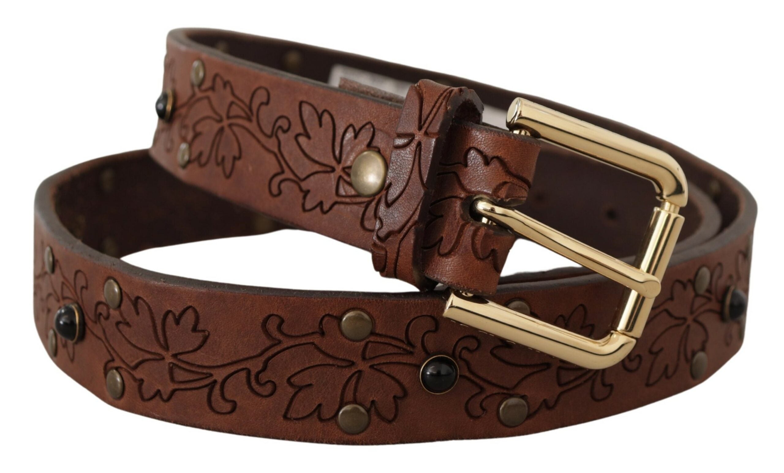 Curea elegantă din piele Dolce & Gabbana cu cataramă metalică