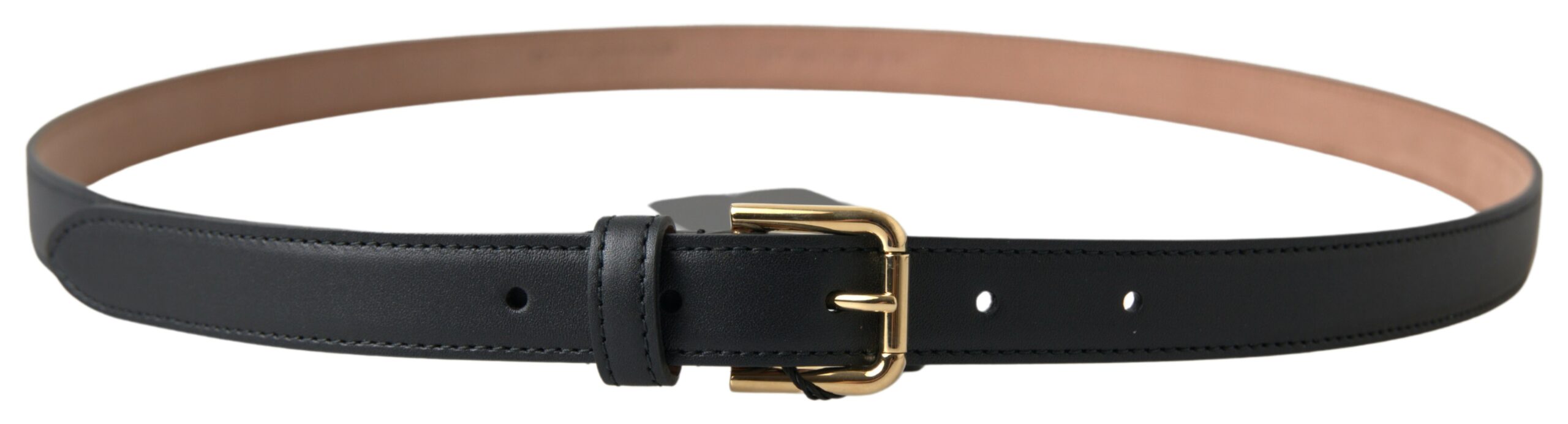 Curea elegantă din piele italiană Dolce & Gabbana cu cataramă metalică