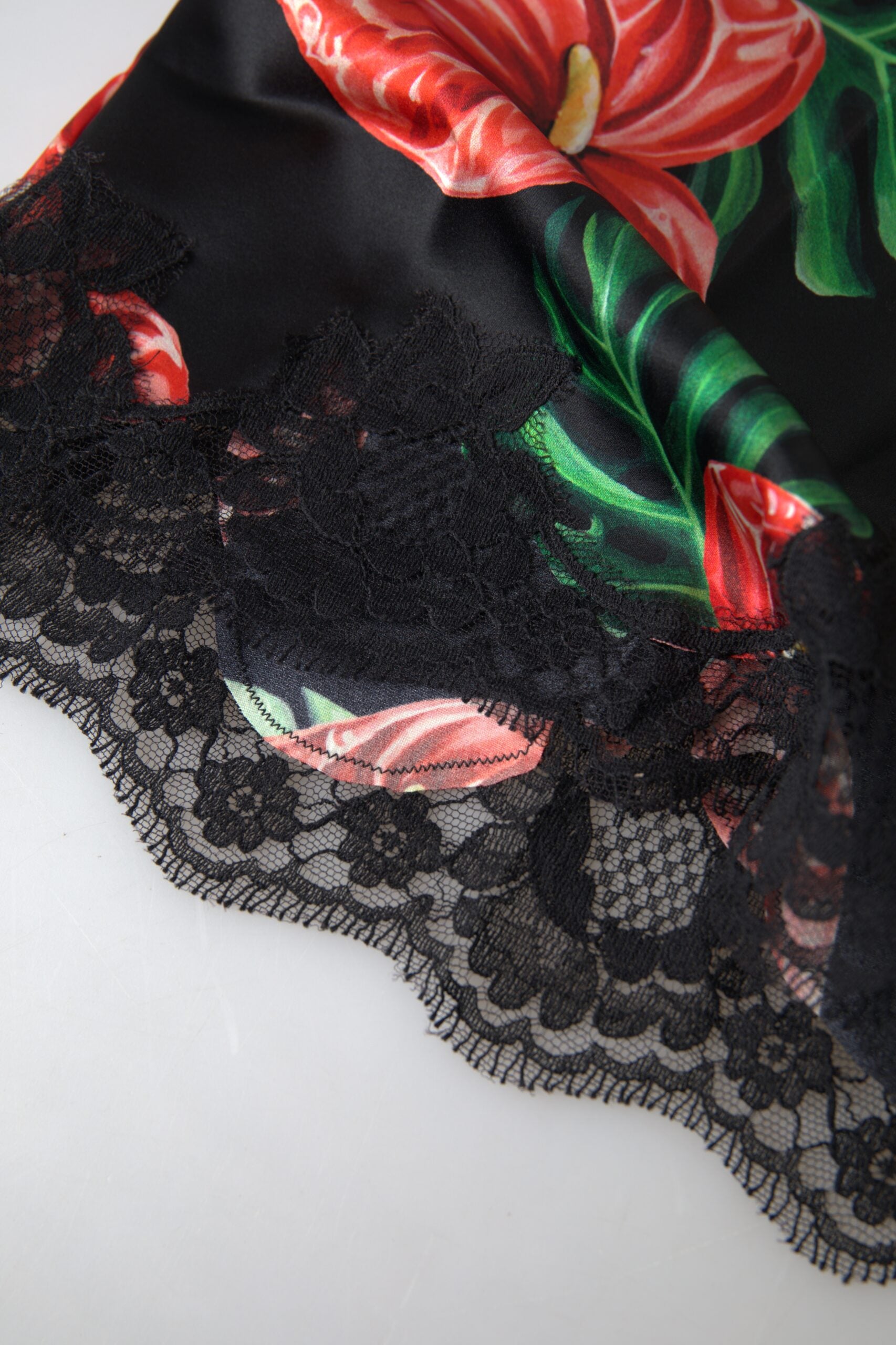 Dolce & Gabbana Seiden-Camisole-Top mit Anthurium-Print