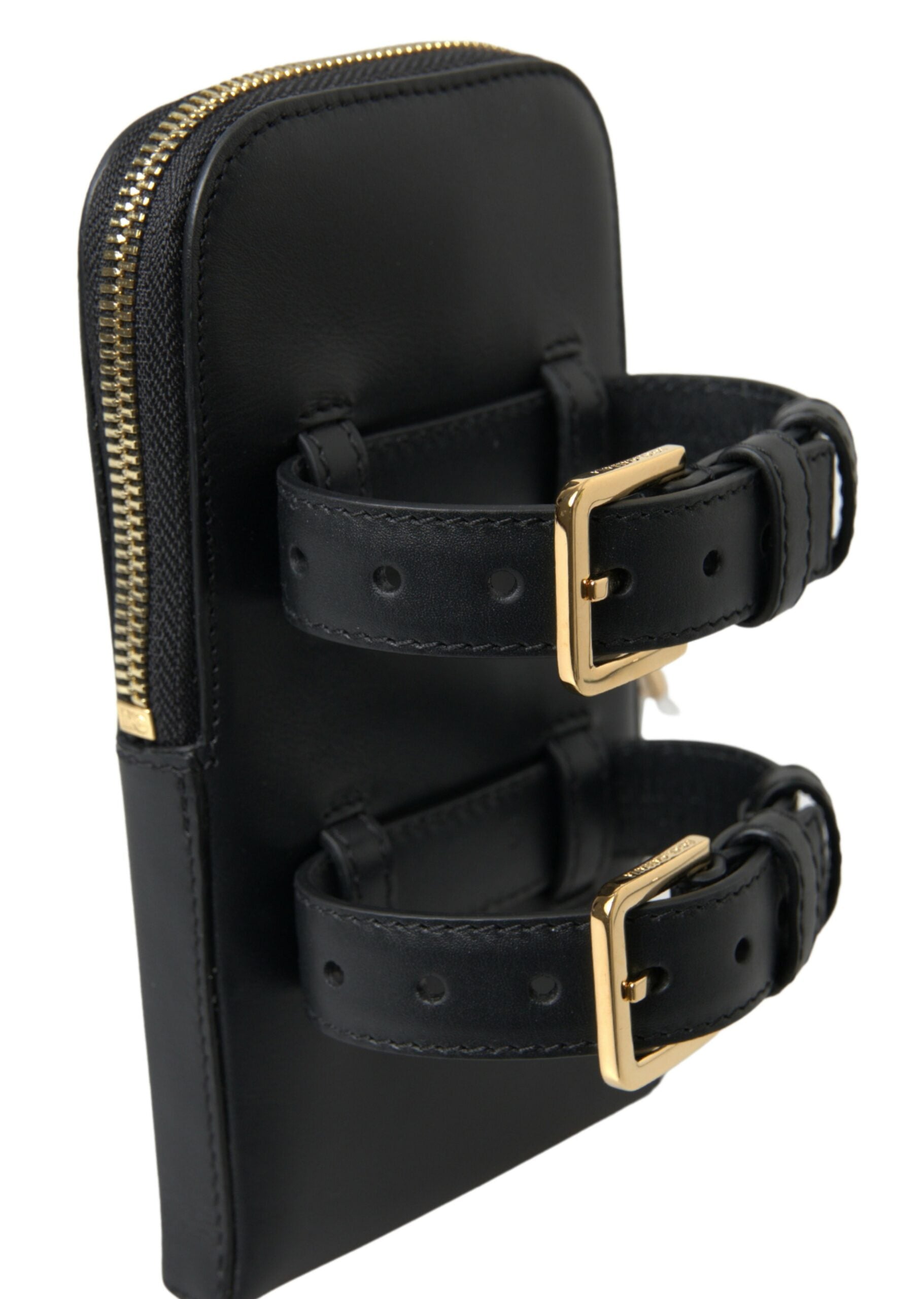 Dolce & Gabbana Elegante Clutch aus Leder mit Handgelenksverschluss