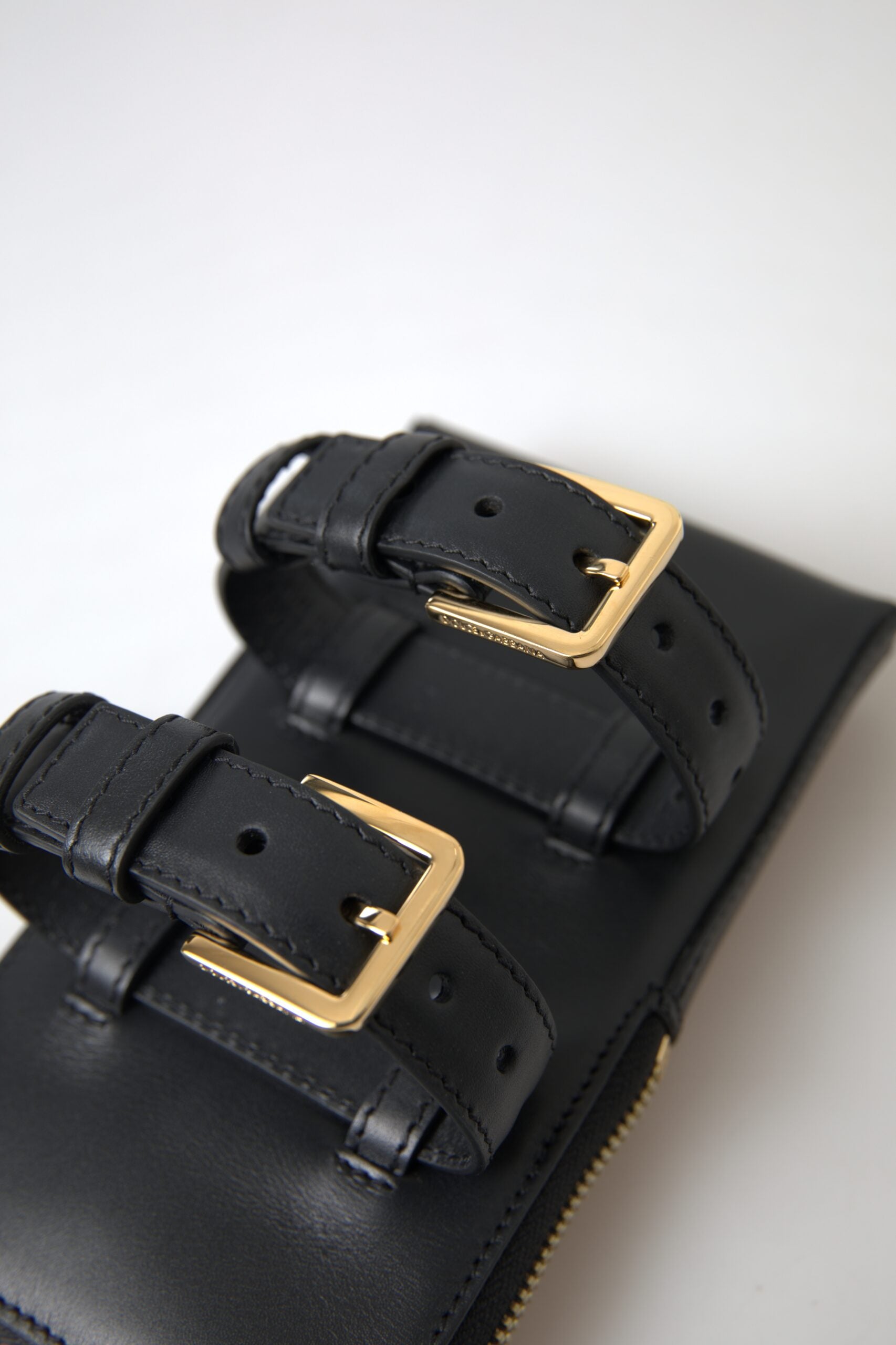 Dolce & Gabbana Elegante Clutch aus Leder mit Handgelenksverschluss
