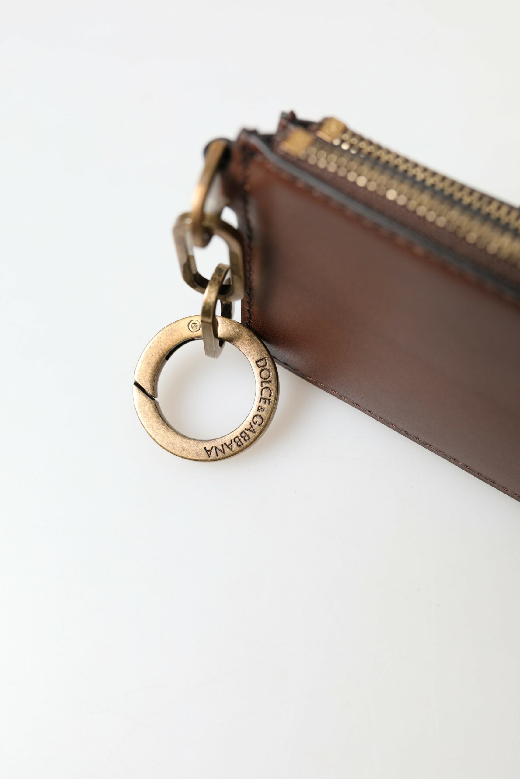 Dolce & Gabbana Elegante Geldbörse aus braunem Leder