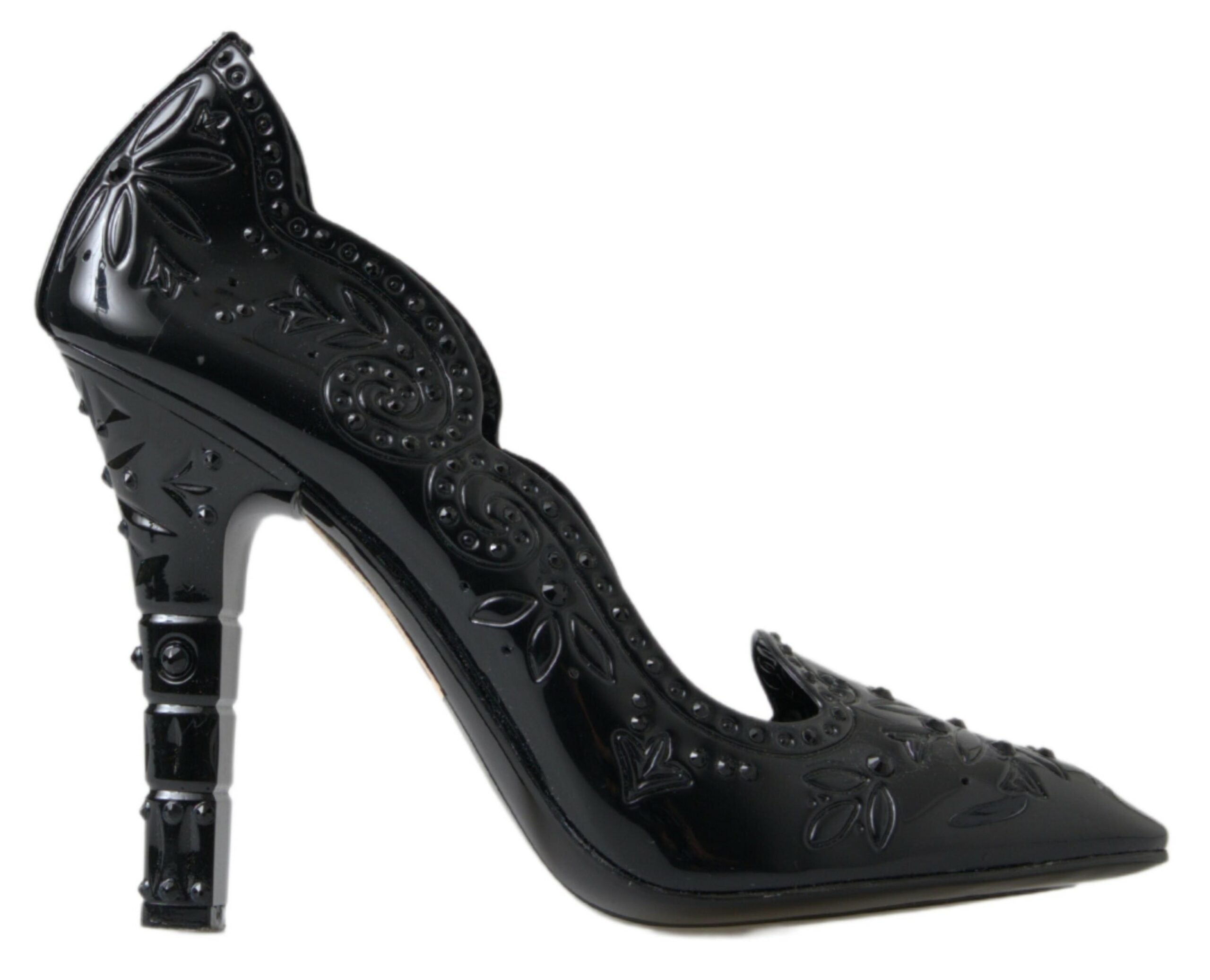 Dolce & Gabbana Elegante Cinderella-Pumps aus schwarzem Kristall