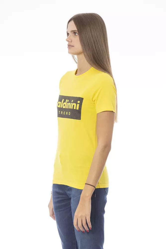 Baldinini Trend Gelbes Baumwoll-Damen-T-Shirt