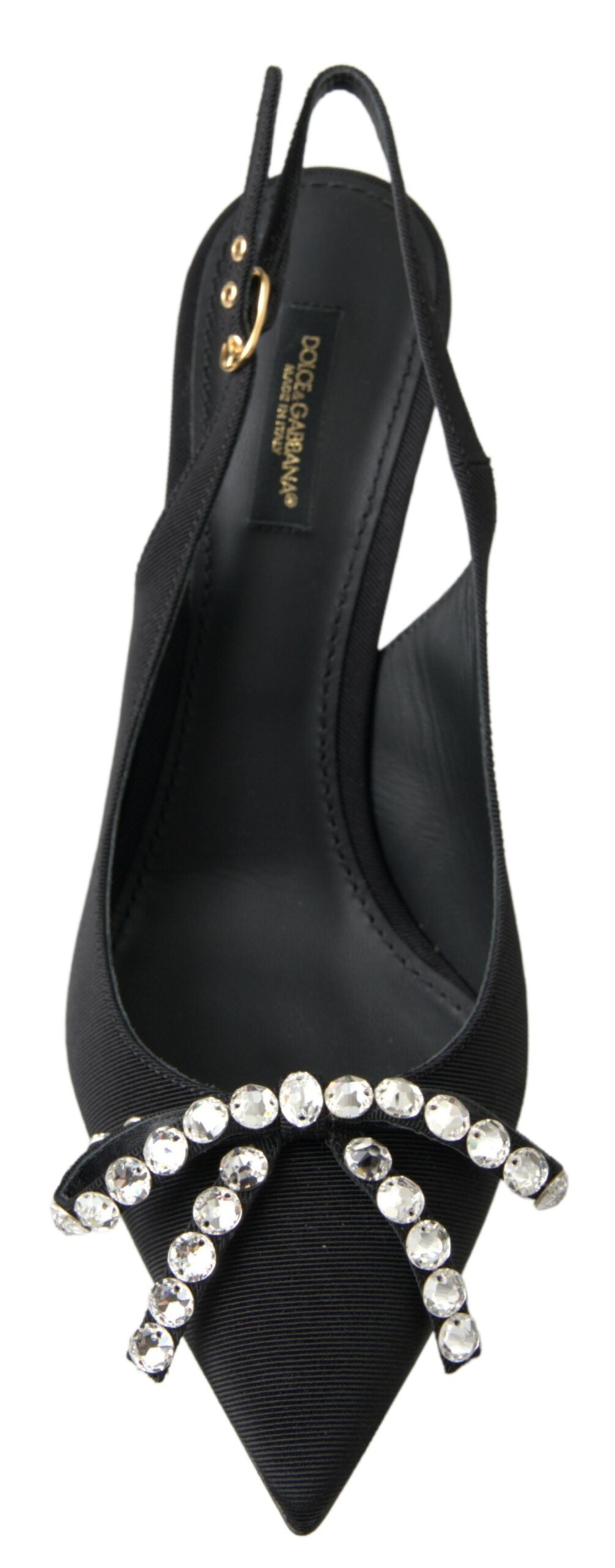 Dolce & Gabbana – Verzierte schwarze Slingback-Pumps