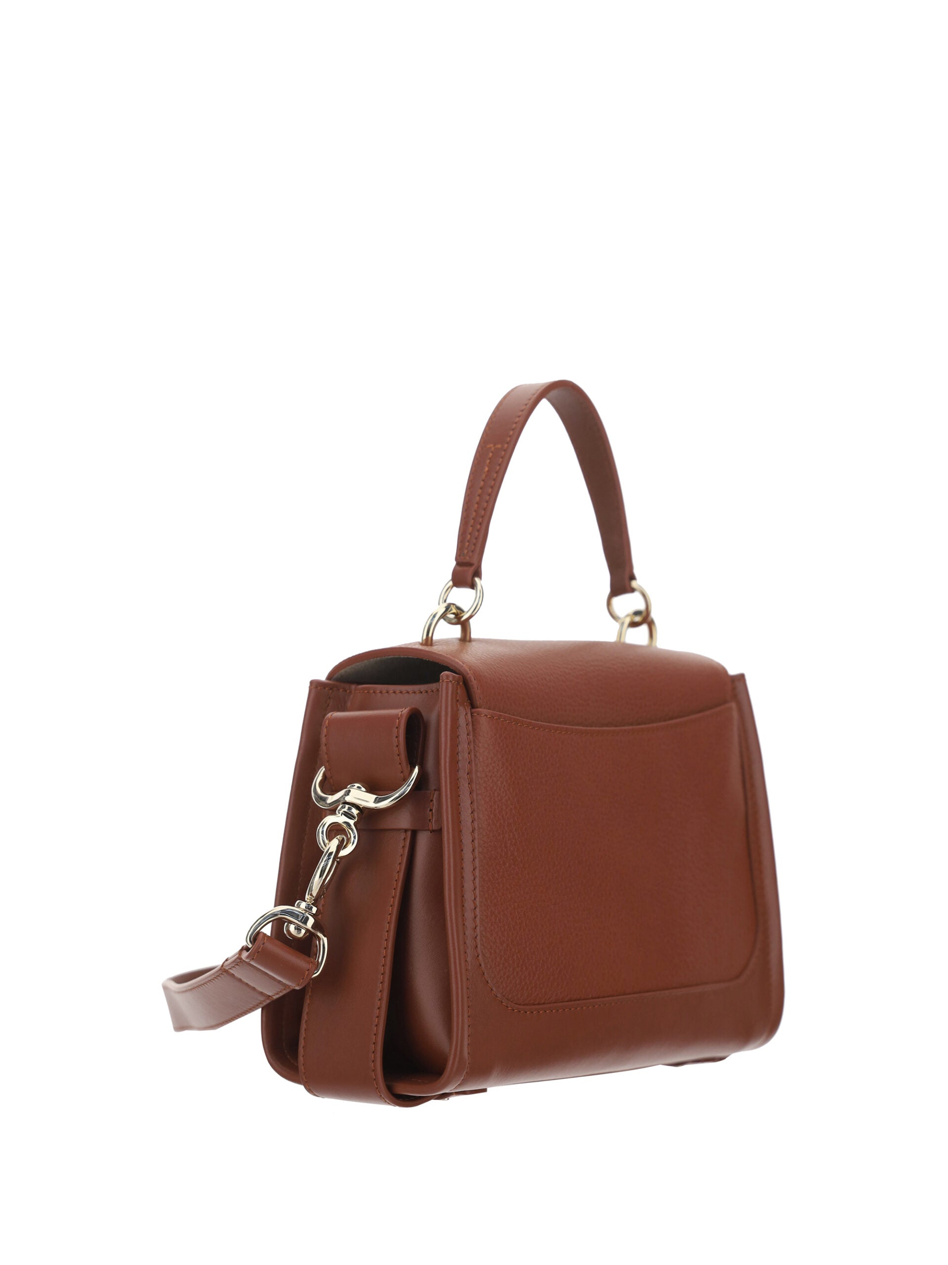 Chloé Elegante Schultertasche aus Kalbsleder in Sepiabraun