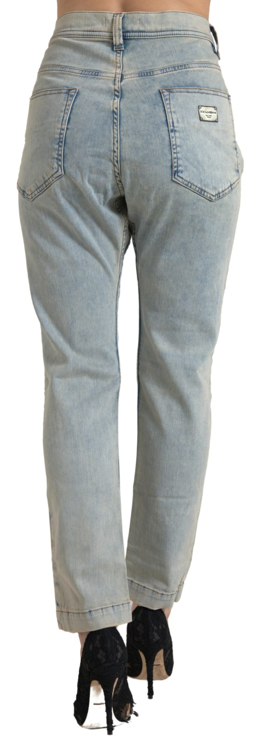 Dolce & Gabbana – Schicke Skinny-Jeans mit mittlerer Taille in Blau