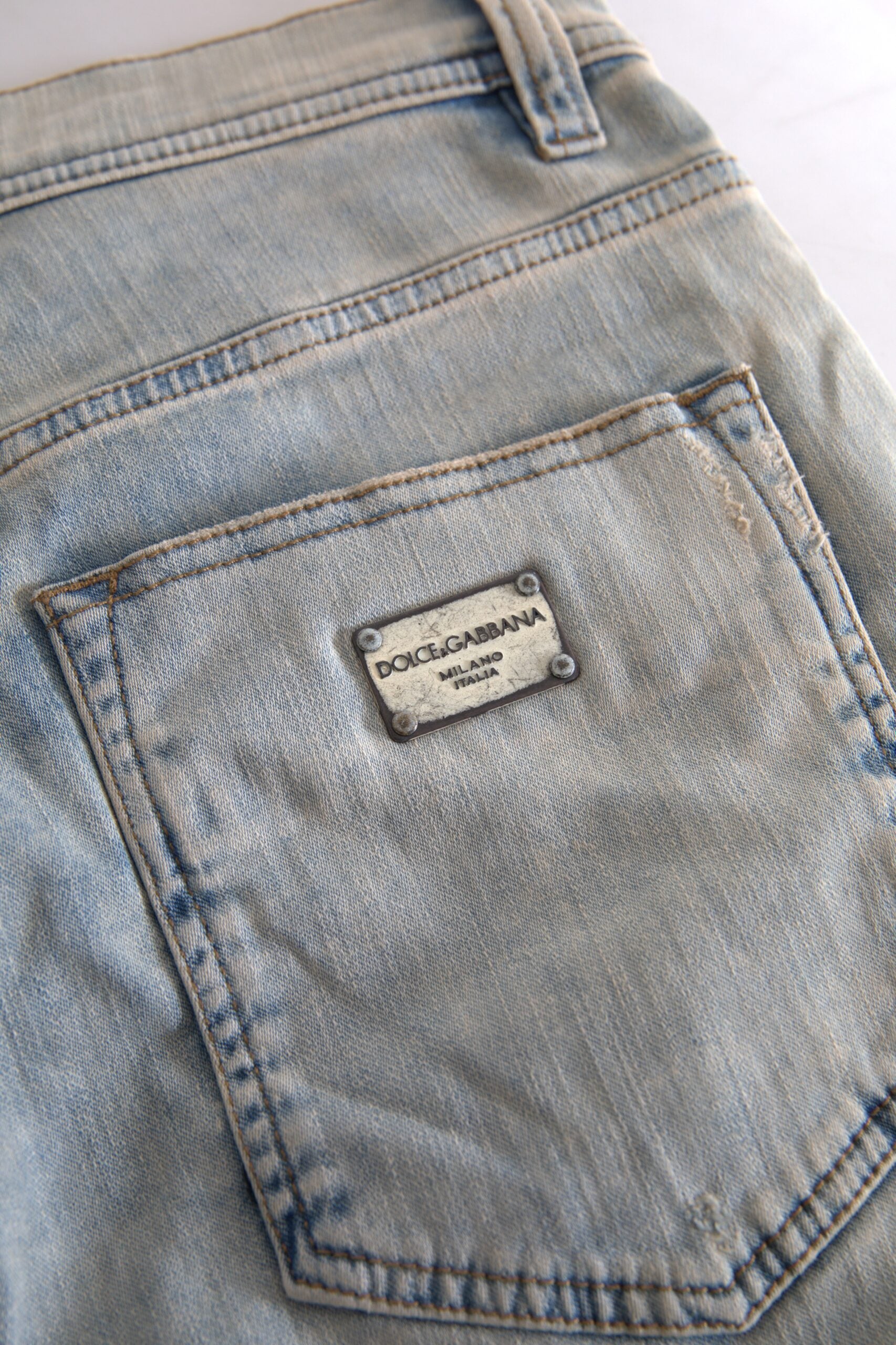 Dolce & Gabbana – Schicke Skinny-Jeans mit mittlerer Taille in Blau