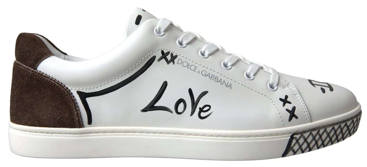 Dolce & Gabbana – Elegante, weiße Freizeit-Sneaker aus Leder