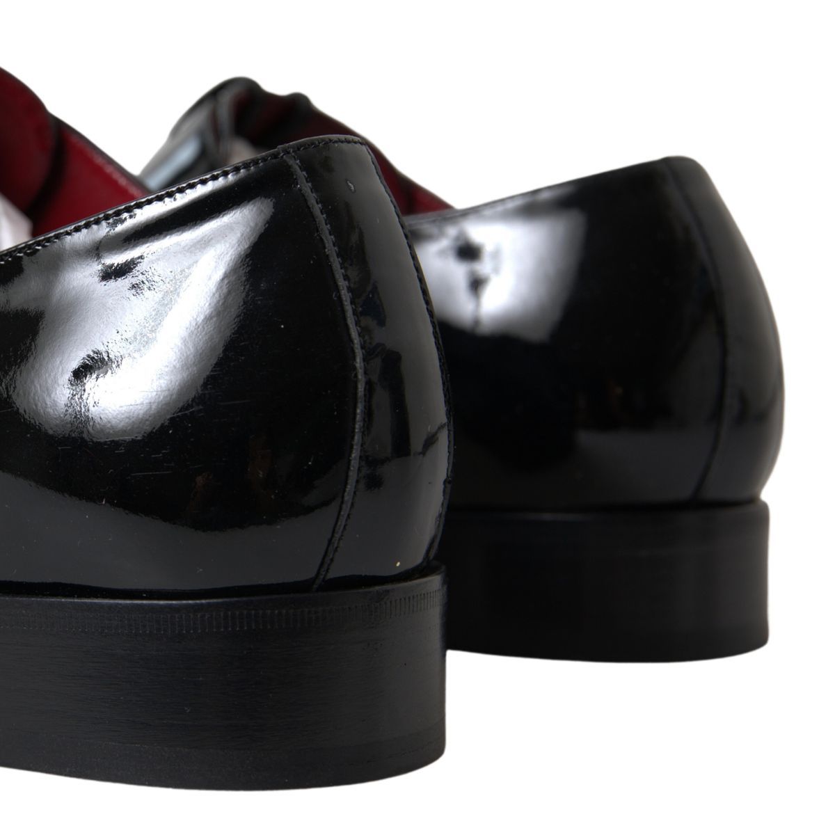 Dolce & Gabbana Elegante formelle Herrenschuhe aus schwarzem Lackleder