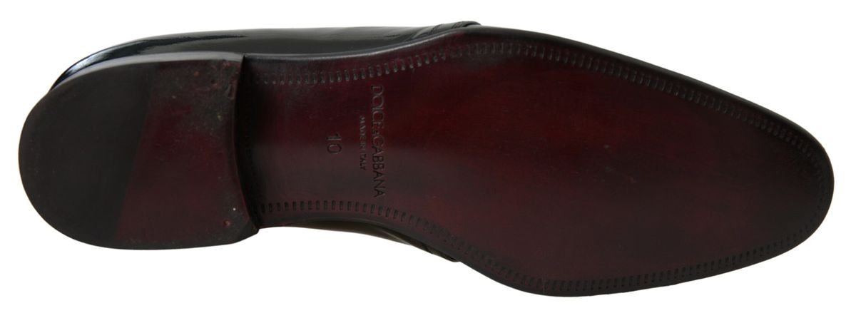 Pantofi eleganti Dolce & Gabbana pentru bărbați, din piele neagră, stil formal