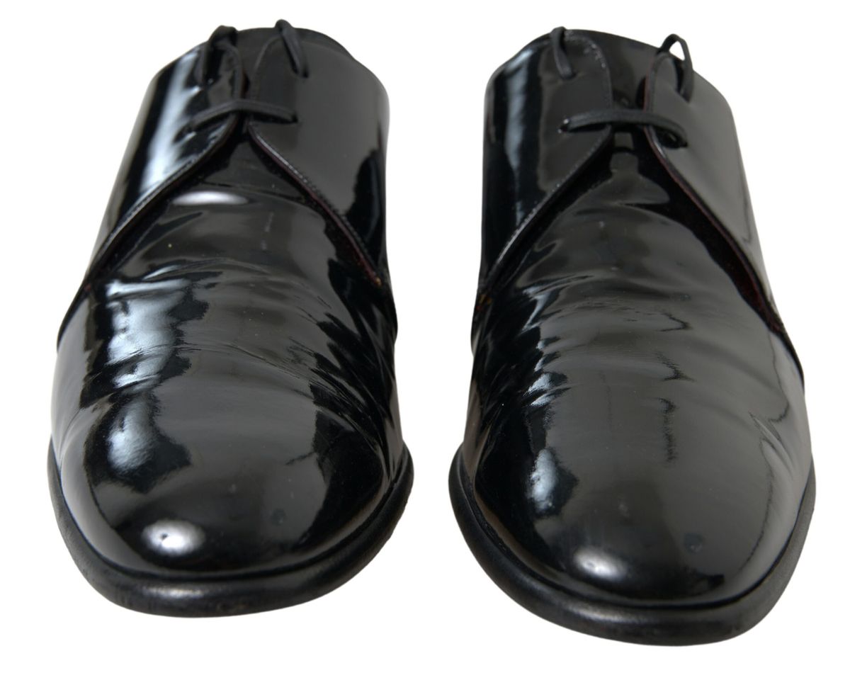 Pantofi eleganti Dolce & Gabbana pentru bărbați, din piele neagră, stil formal