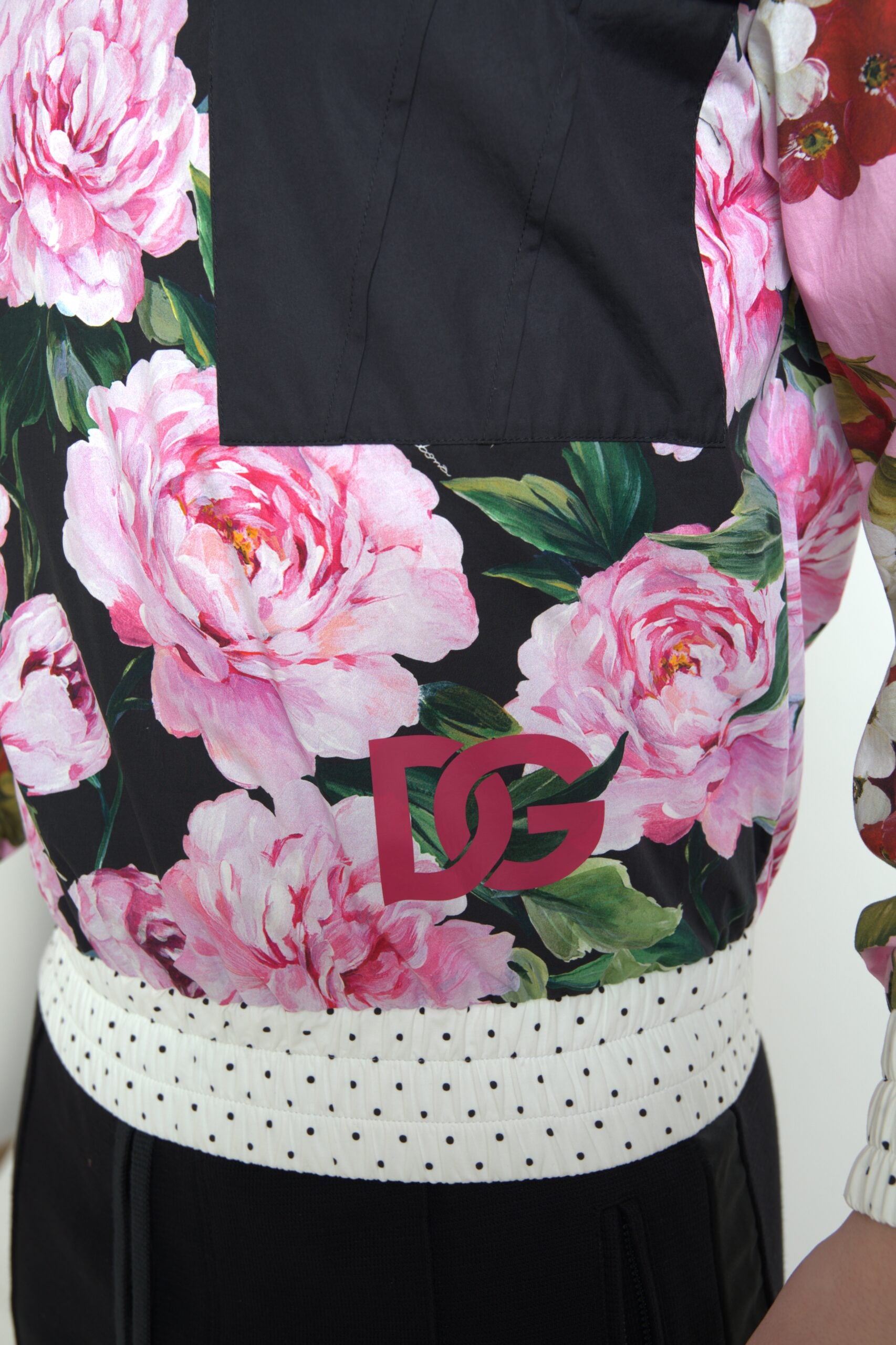 Dolce & Gabbana Pink Floral Roses Crewneck Top Sweater