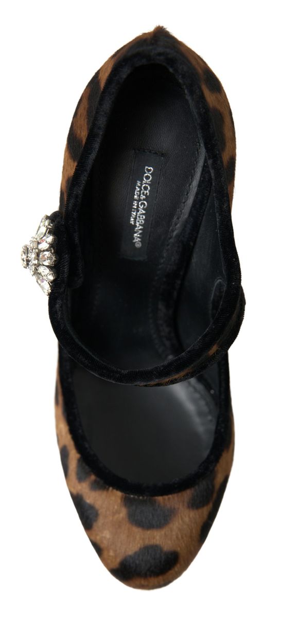 Dolce & Gabbana Pantofi cu toc elegant cu imprimeu leopard pentru o sofisticare șic