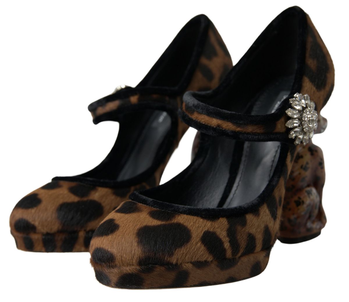 Dolce & Gabbana Pantofi cu toc elegant cu imprimeu leopard pentru o sofisticare șic