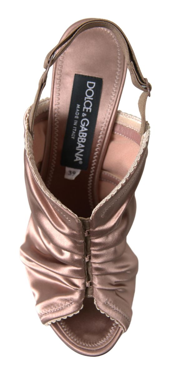 Dolce & Gabbana Pantofi cu toc stiletto eleganti Slingback în culoarea maro deschis