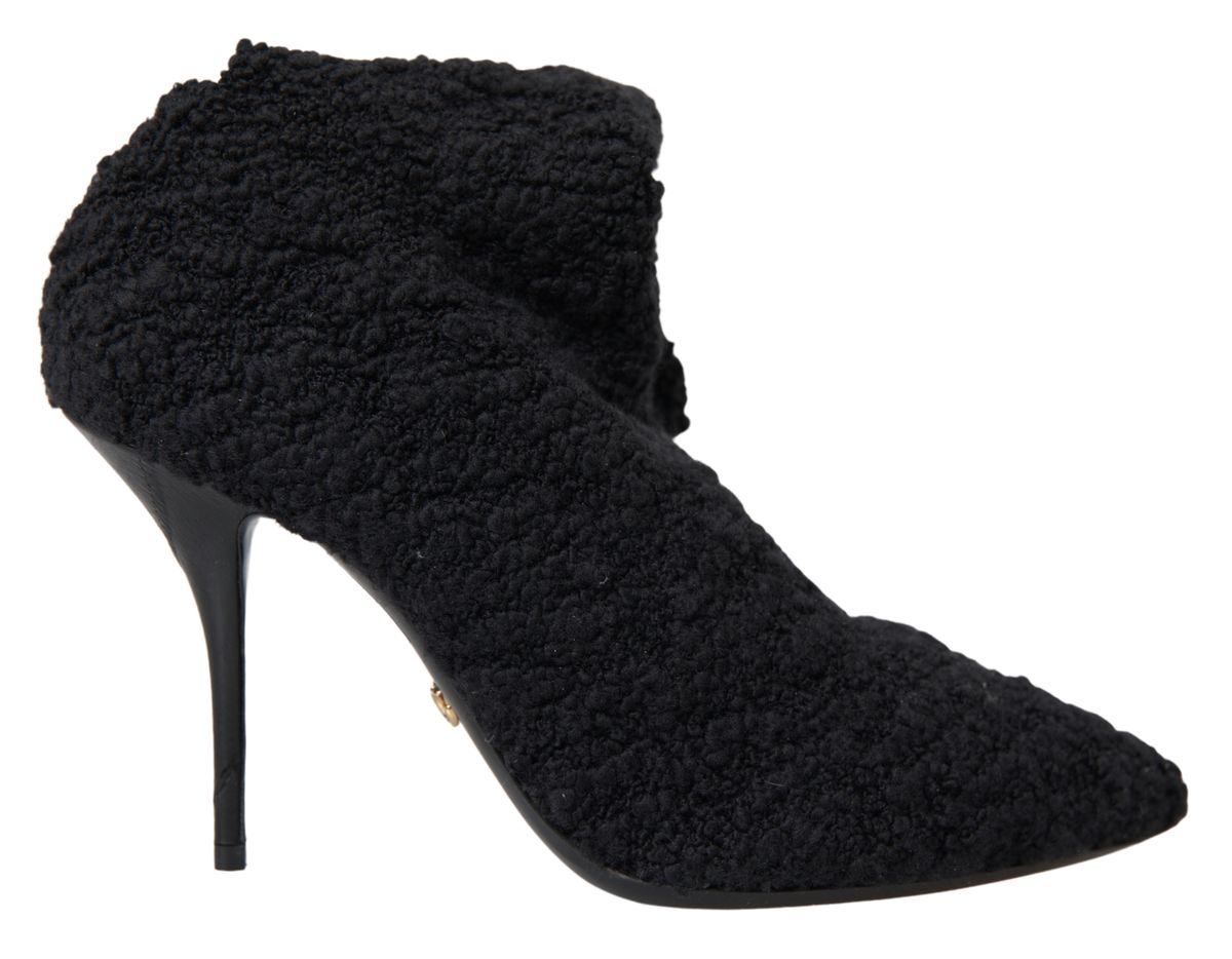 Dolce & Gabbana Elegante Stiefel aus Schurwolle mit mittlerer Wadenhöhe