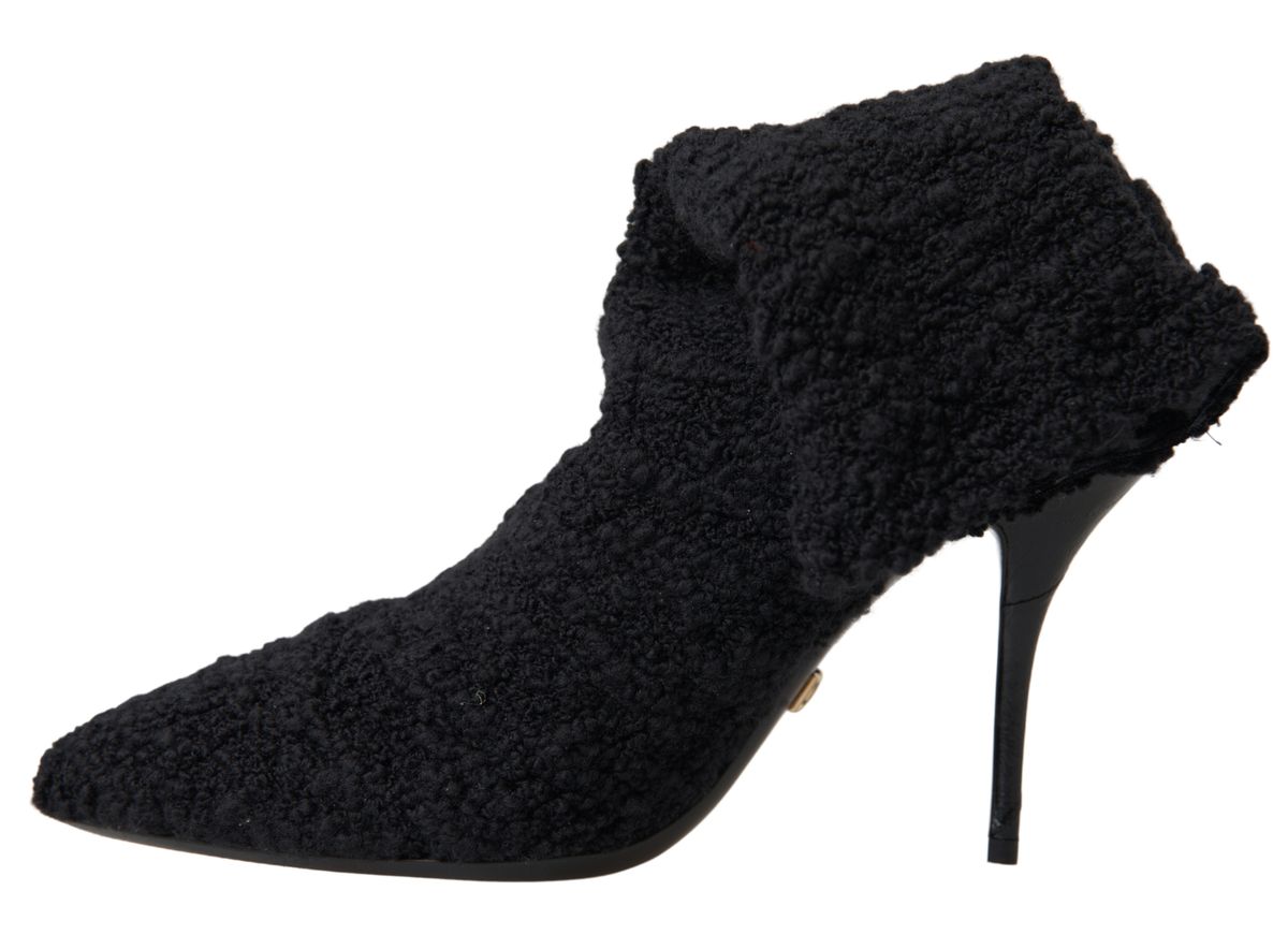 Dolce & Gabbana Elegante Stiefel aus Schurwolle mit mittlerer Wadenhöhe