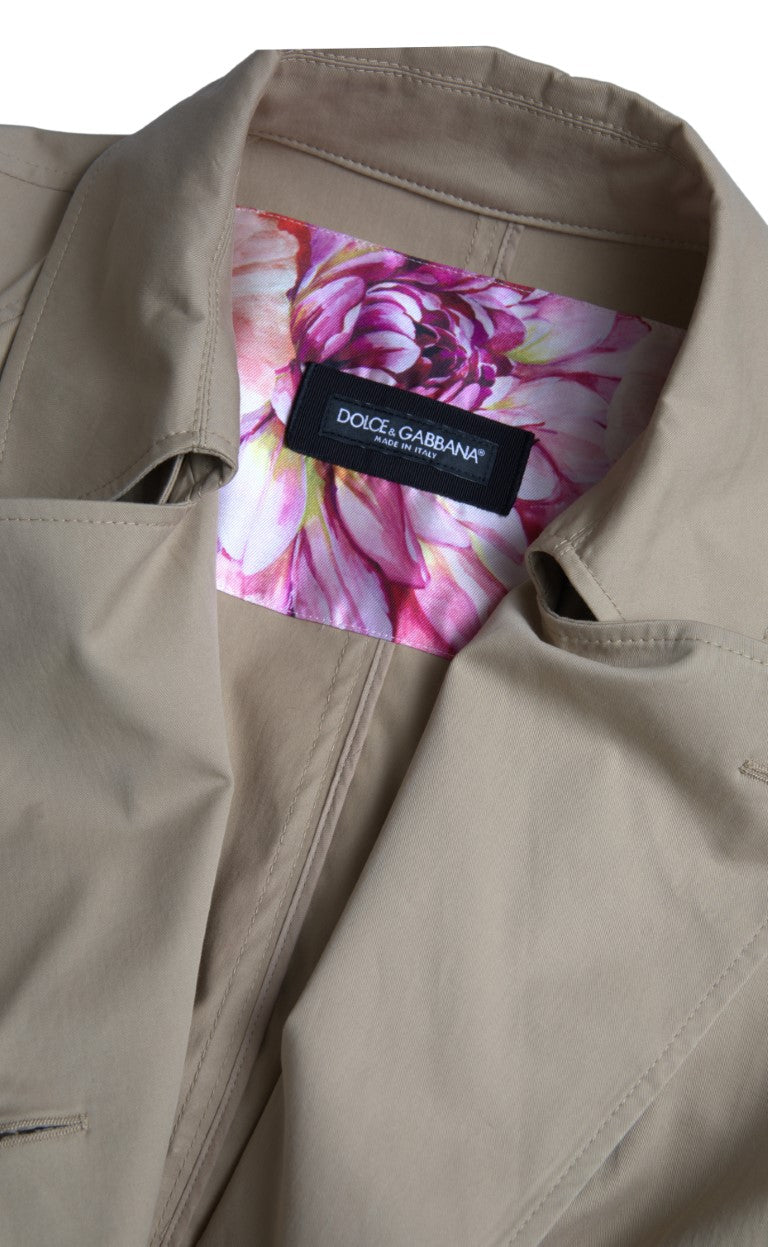 Dolce & Gabbana Eleganter zweireihiger Trenchcoat