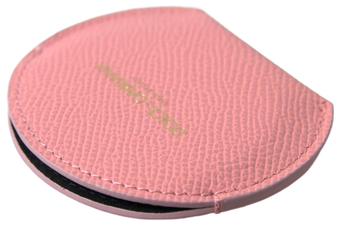 Suport pentru oglindă de mână Dolce & Gabbana Chic Pink din piele