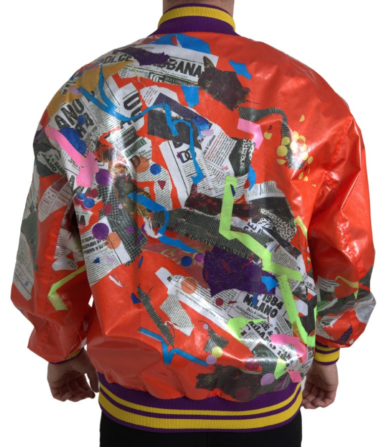 Jachetă bomber elegantă portocalie Dolce & Gabbana - Îmbrăcăminte de lux pentru bărbați