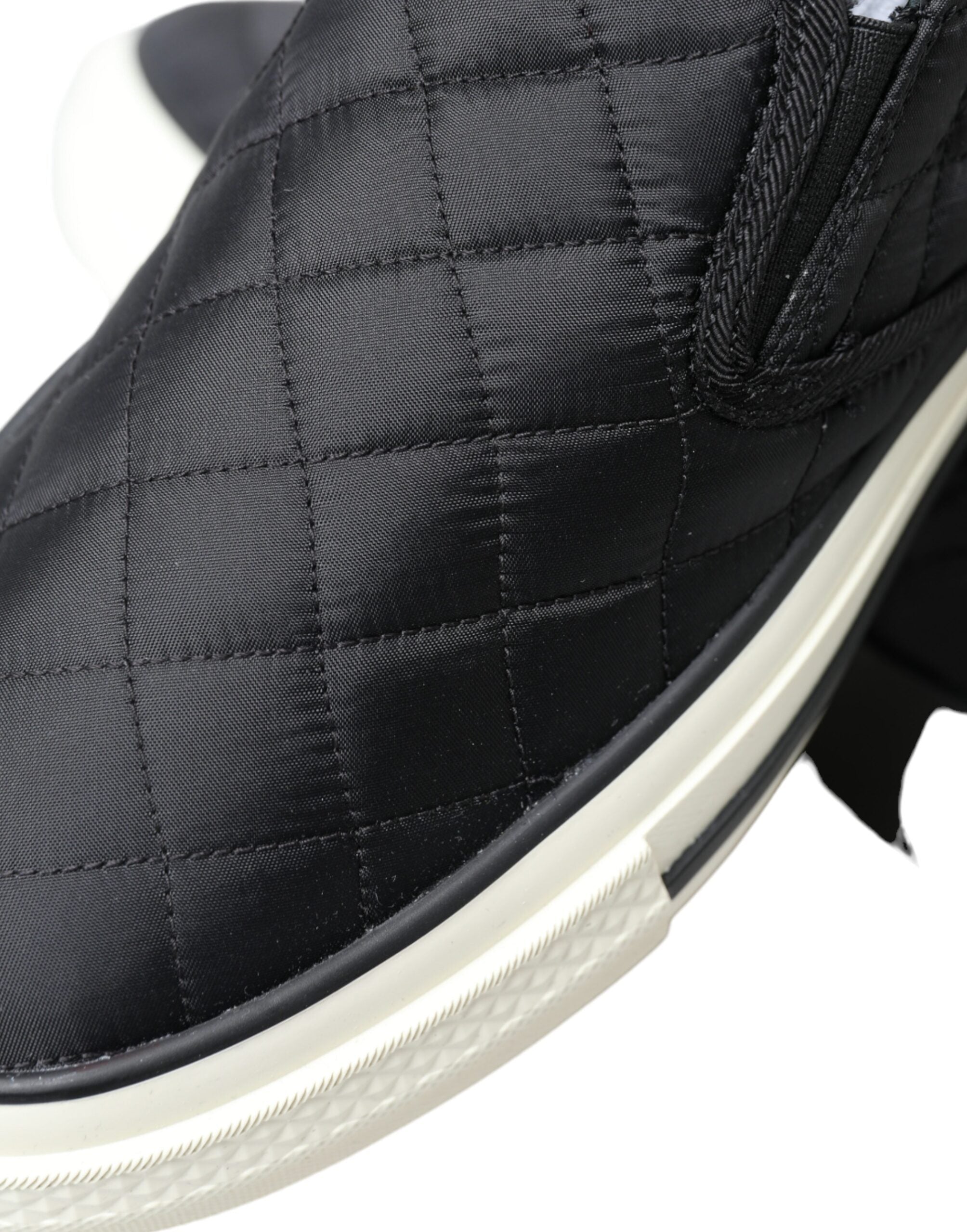 Dolce & Gabbana Elegante gesteppte schwarze Canvas-Sneaker