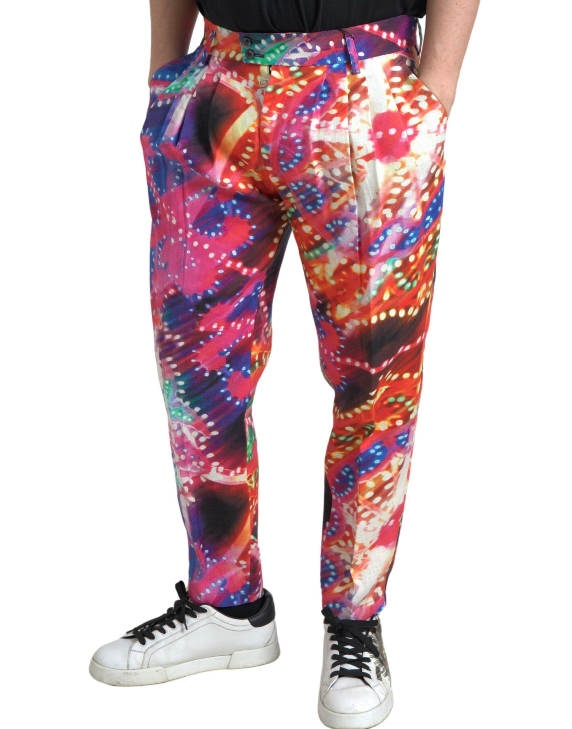 Pantaloni Chino din In Multicolor Dolce & Gabbana - Eleganță Italiană