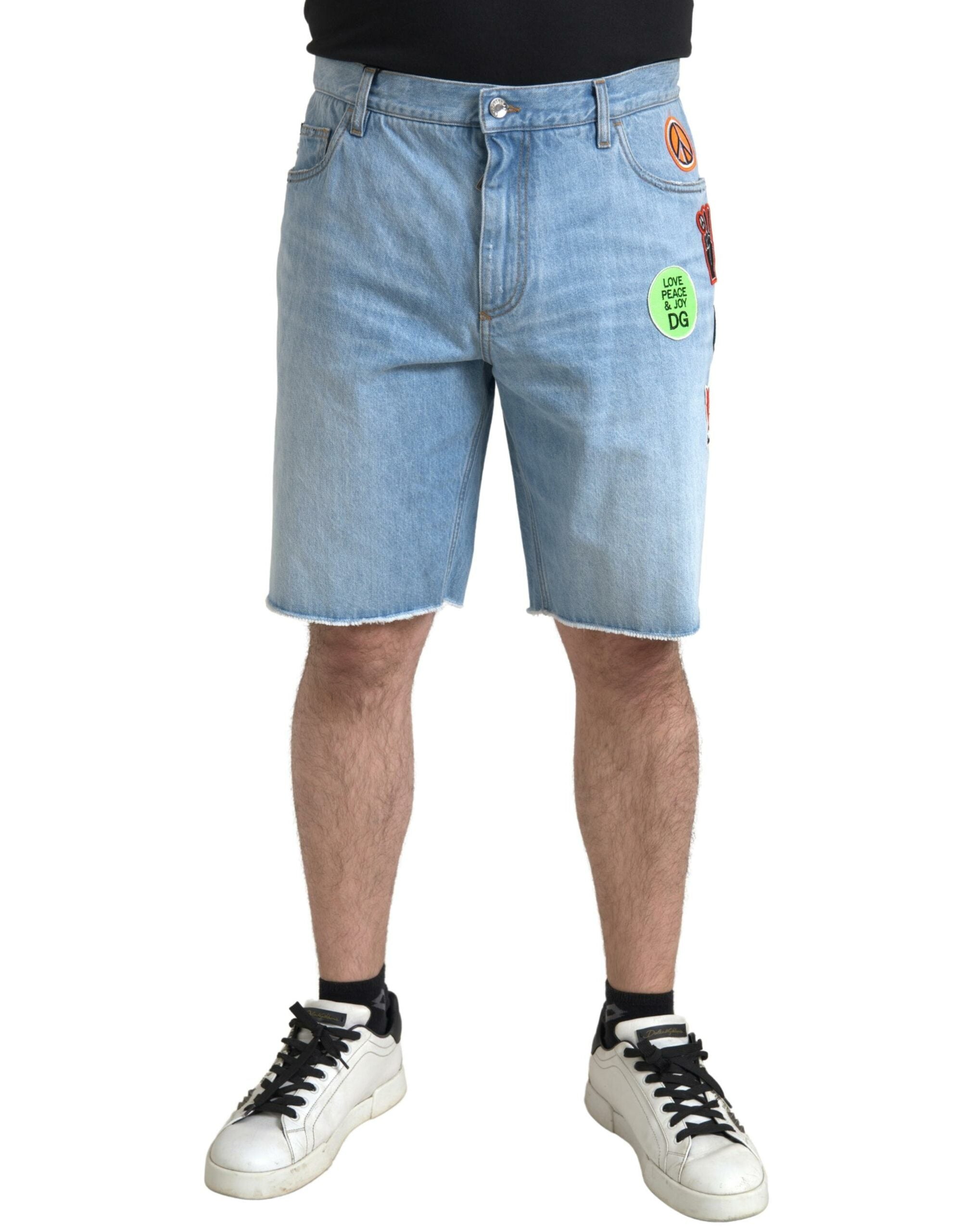 Pantaloni scurți eleganti Dolce & Gabbana din denim albastru deschis