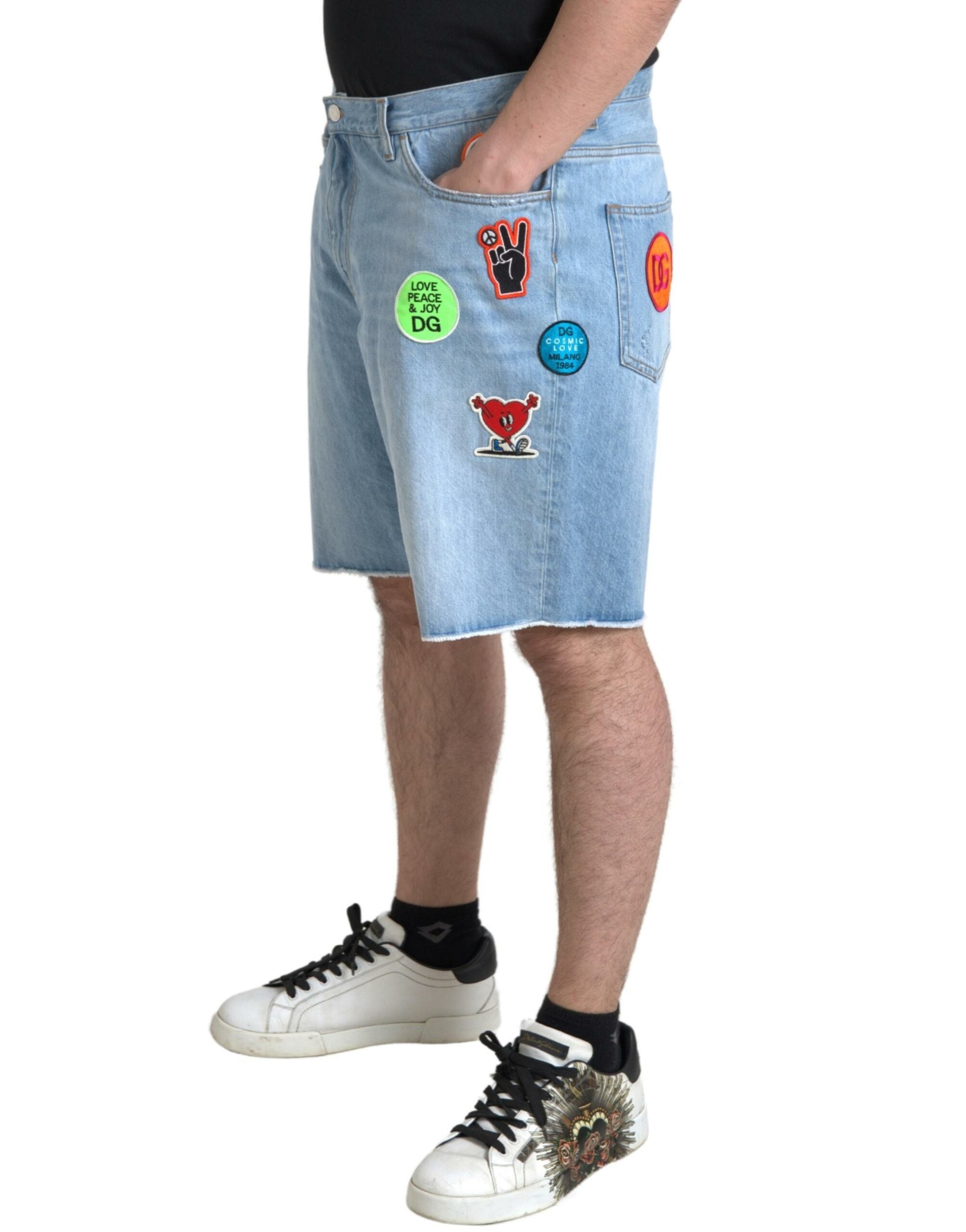 Pantaloni scurți eleganti Dolce & Gabbana din denim albastru deschis