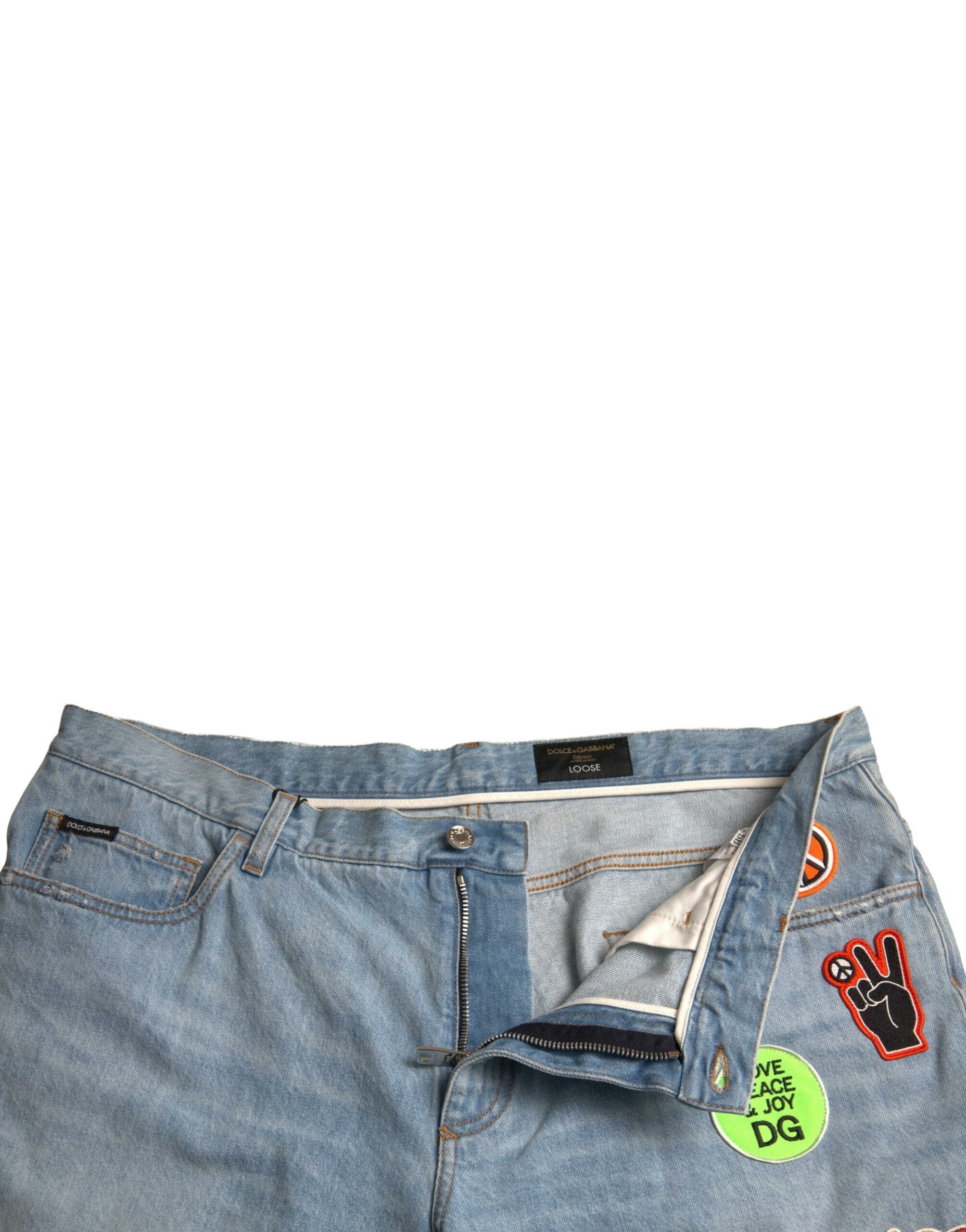 Pantaloni scurți eleganti Dolce & Gabbana din denim albastru deschis