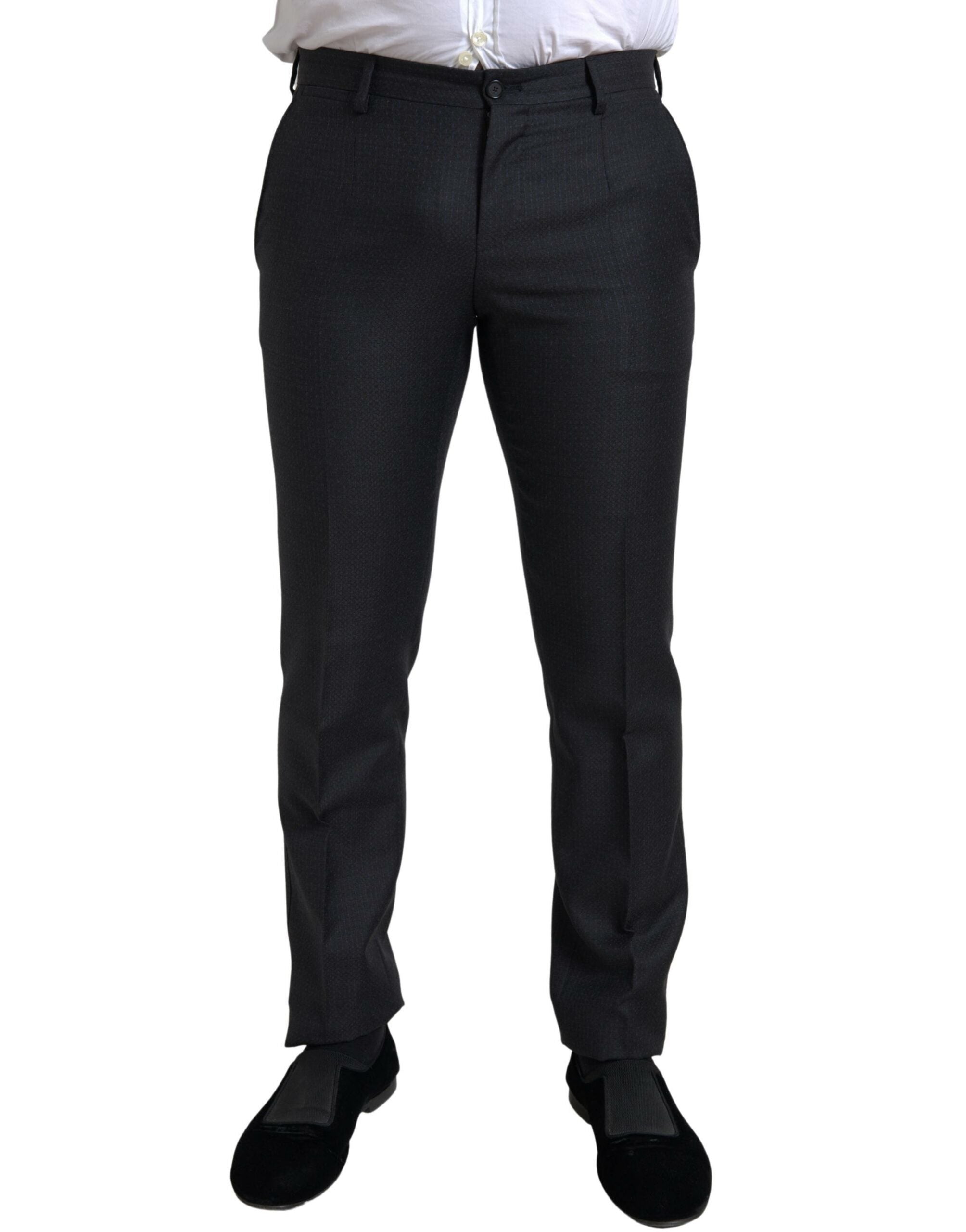 Dolce & Gabbana – Eleganter schwarzer Martini-Slim-Fit-3-teiliger Anzug