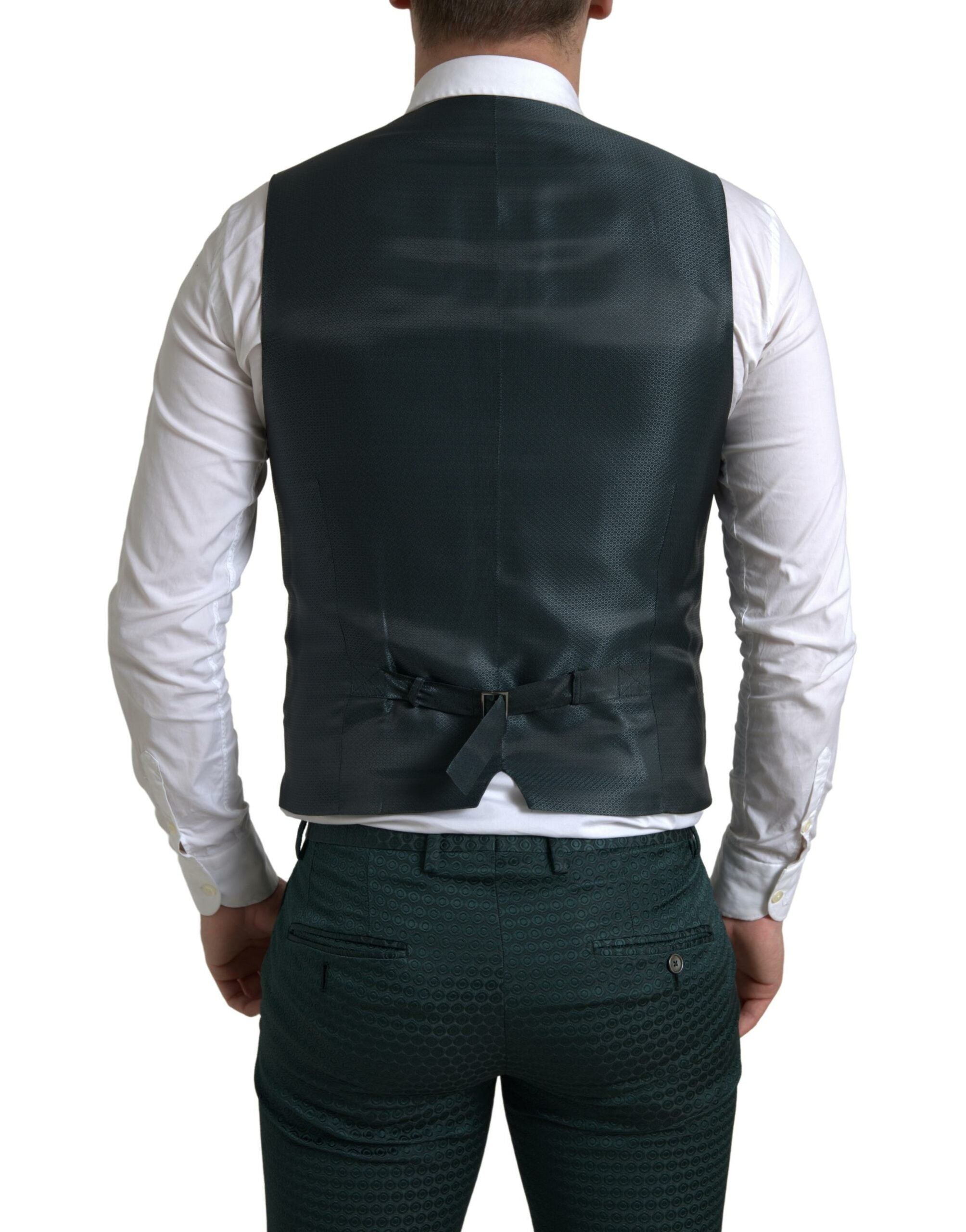 Dolce & Gabbana Emerald Elegance Slim Fit 3-teiliger Anzug