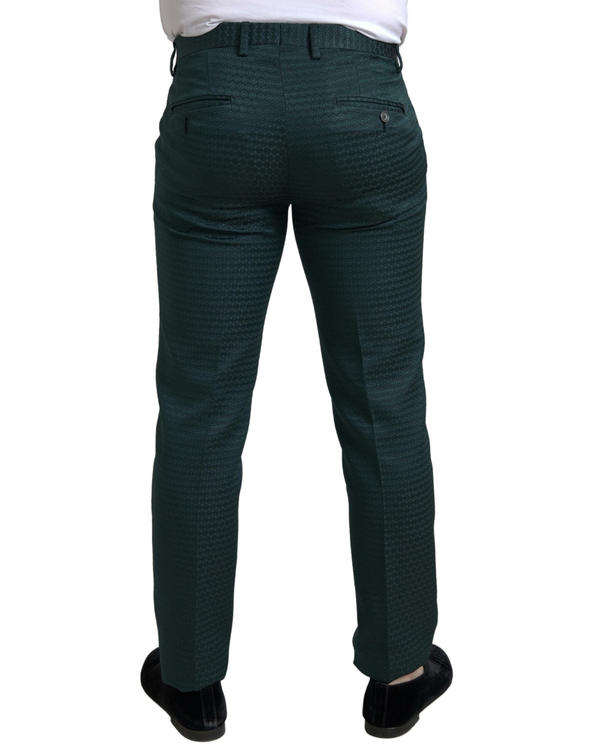 Dolce & Gabbana Emerald Elegance Slim Fit 3-teiliger Anzug