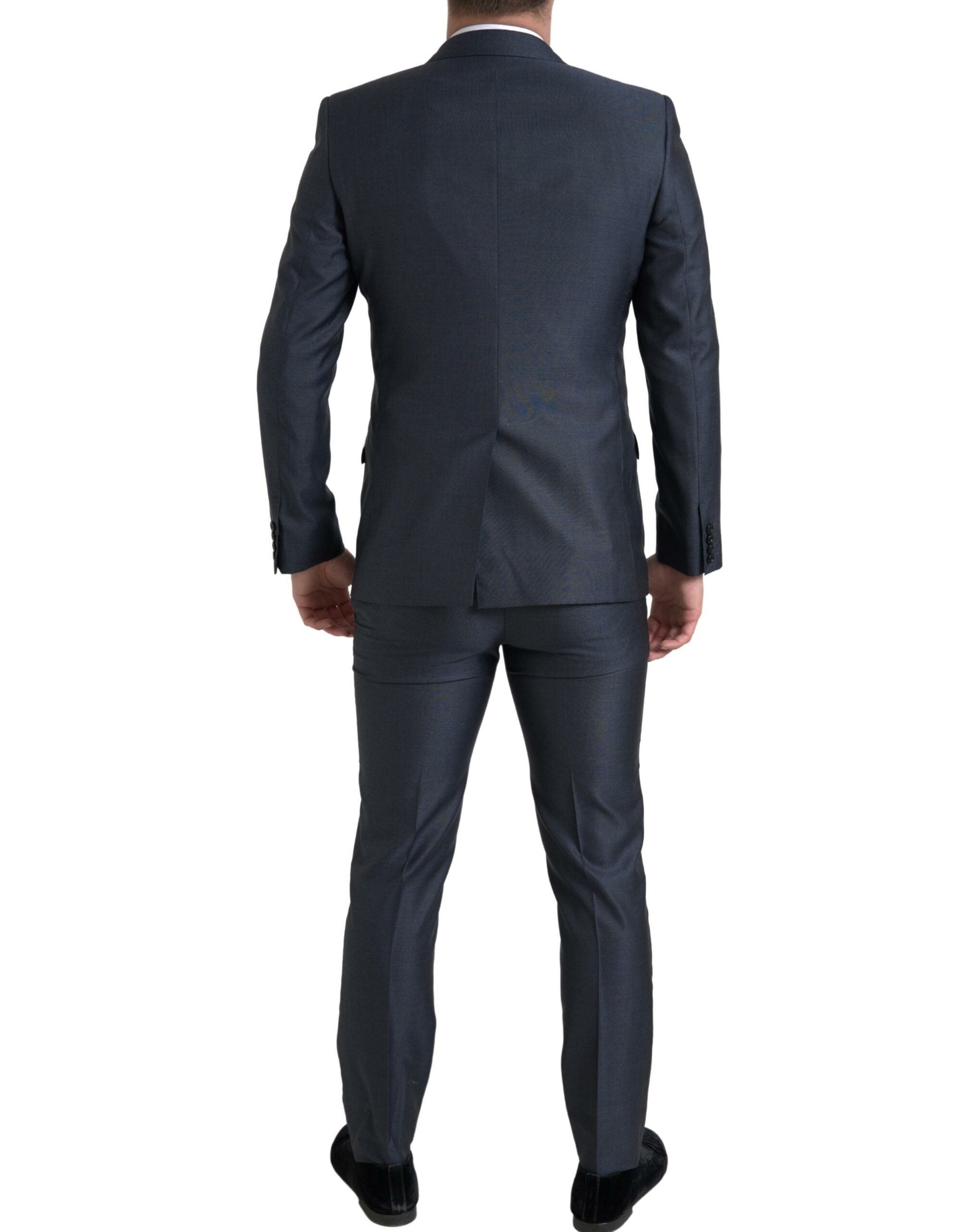 Dolce & Gabbana Eleganter blauer Martini-Anzug aus Seidenmischung
