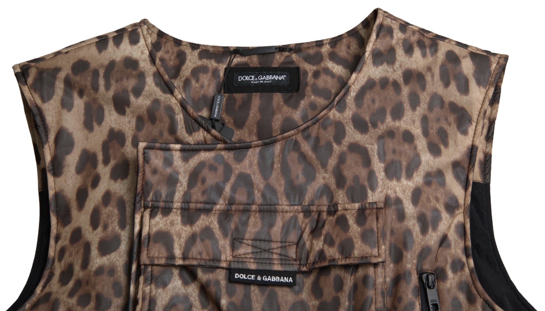 Dolce & Gabbana Seidenweste mit Leopardenmuster, exklusive Sportbekleidung