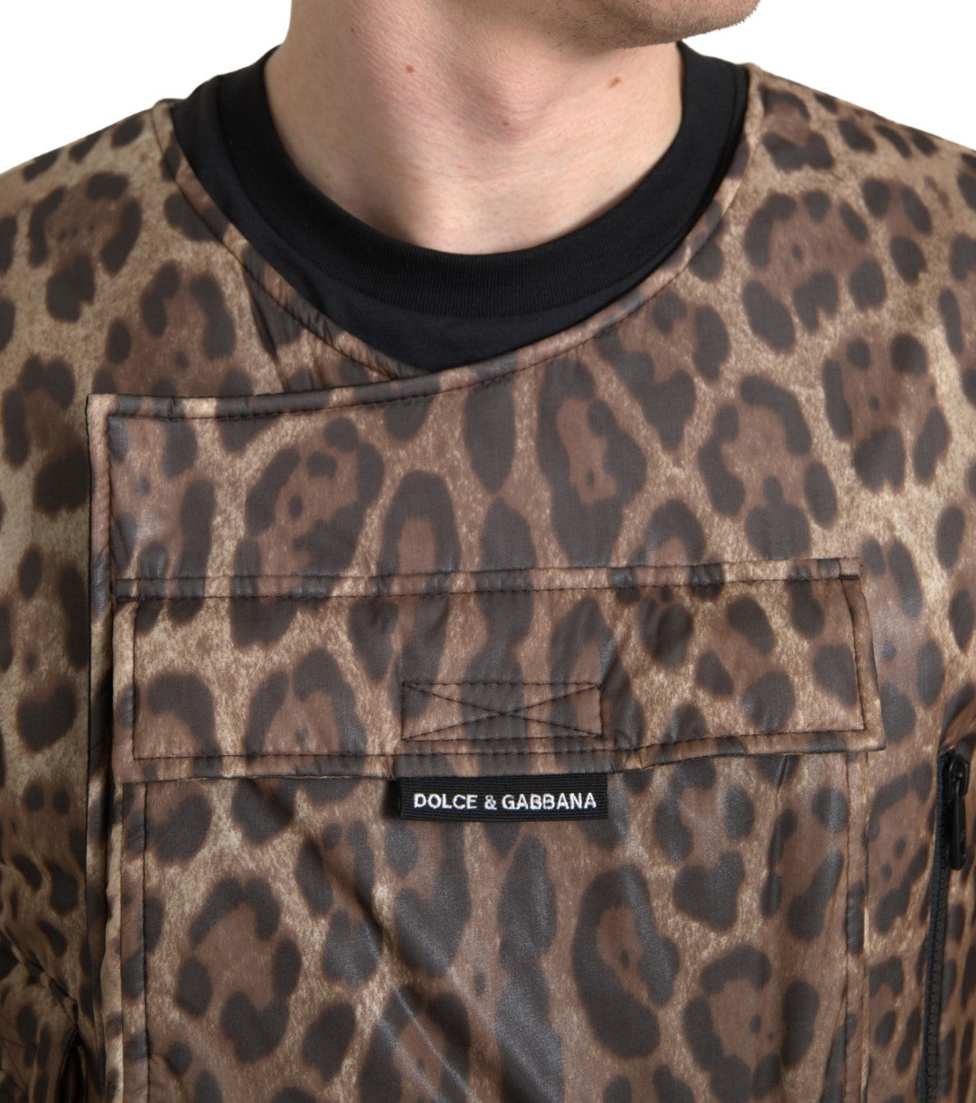 Dolce & Gabbana Seidenweste mit Leopardenmuster, exklusive Sportbekleidung