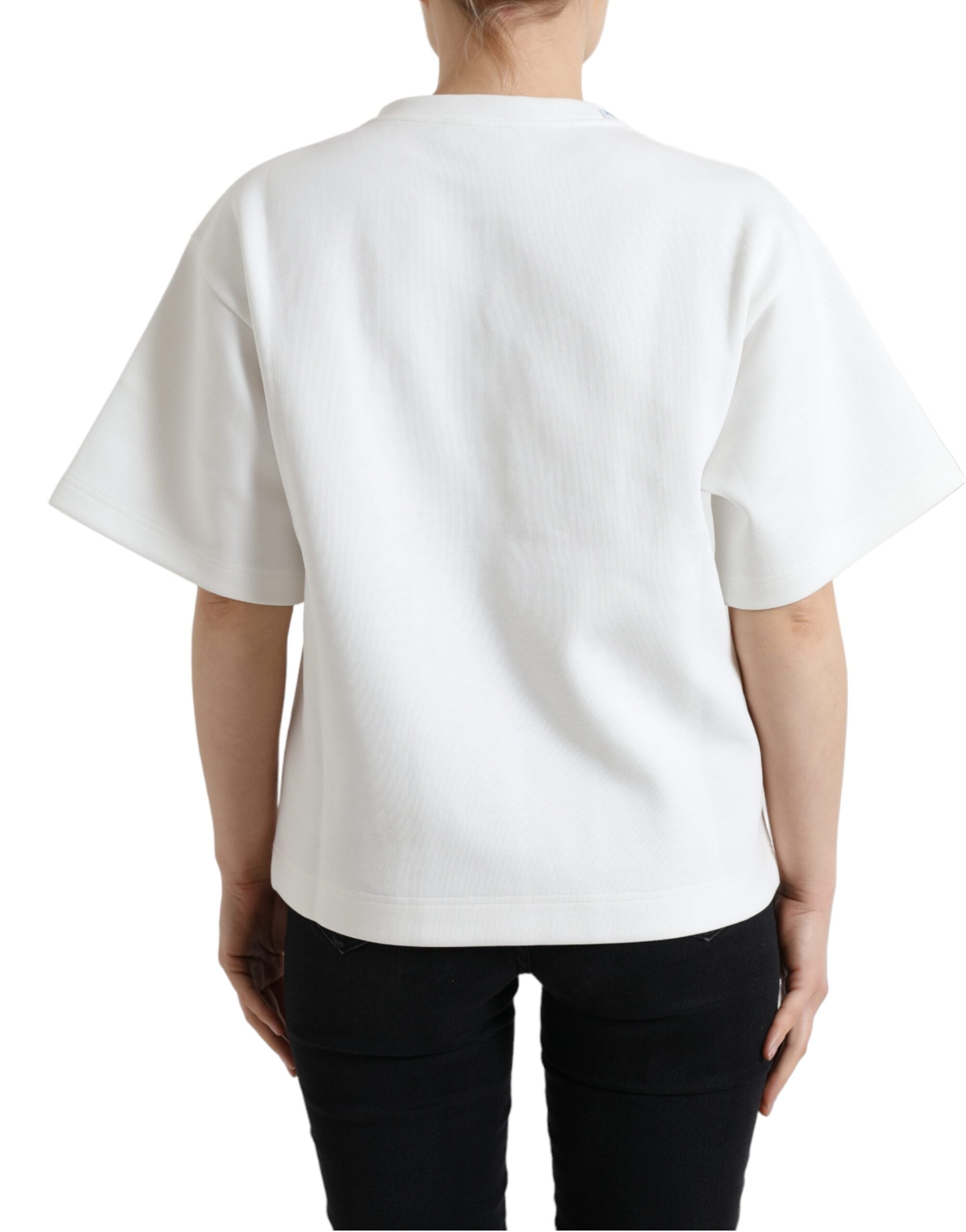 Tricou Dolce & Gabbana cu guler rotund și ornament