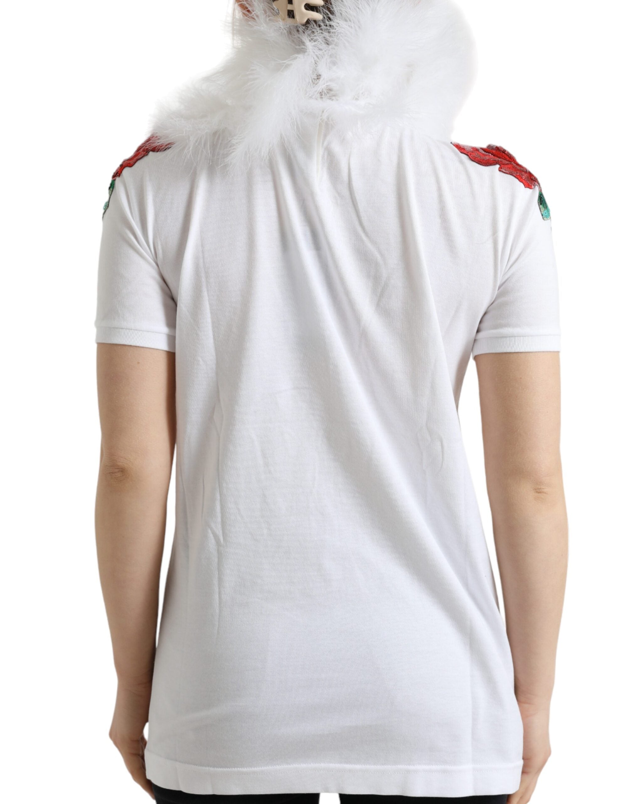 Dolce & Gabbana Tricou elegant din bumbac cu paiete