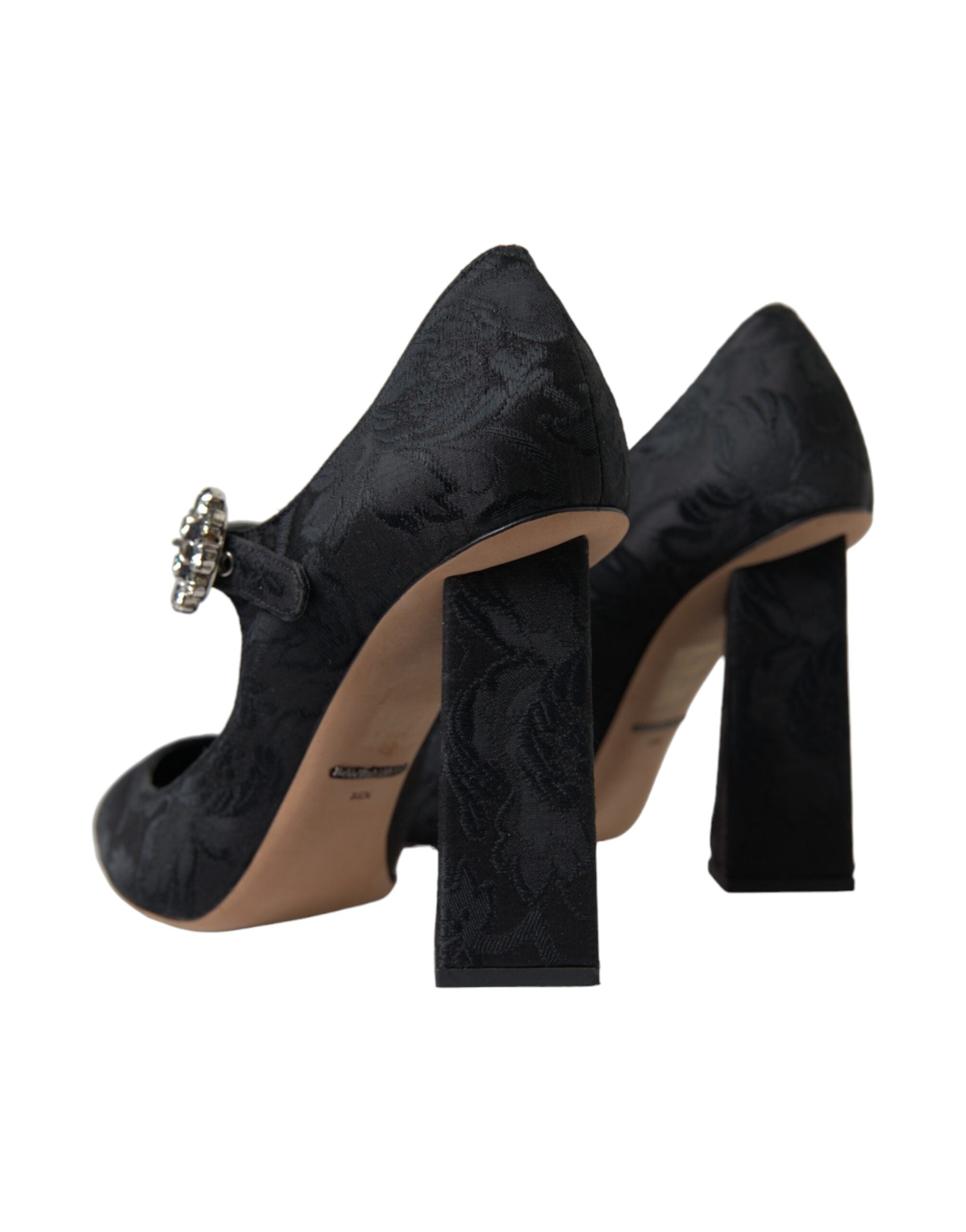 Dolce & Gabbana – Schicke Mary-Janes-Pumps aus schwarzem Brokat