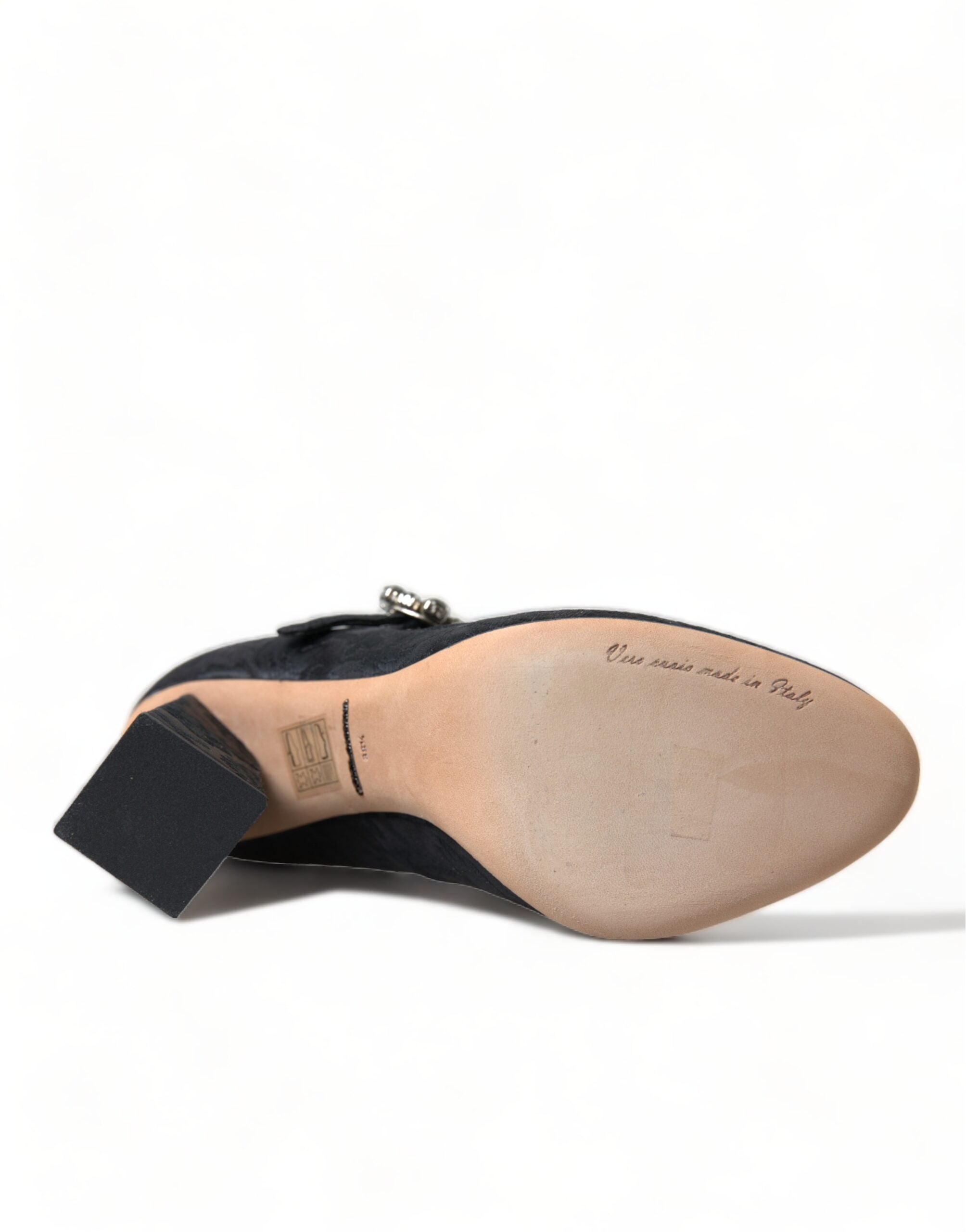 Dolce & Gabbana – Schicke Mary-Janes-Pumps aus schwarzem Brokat