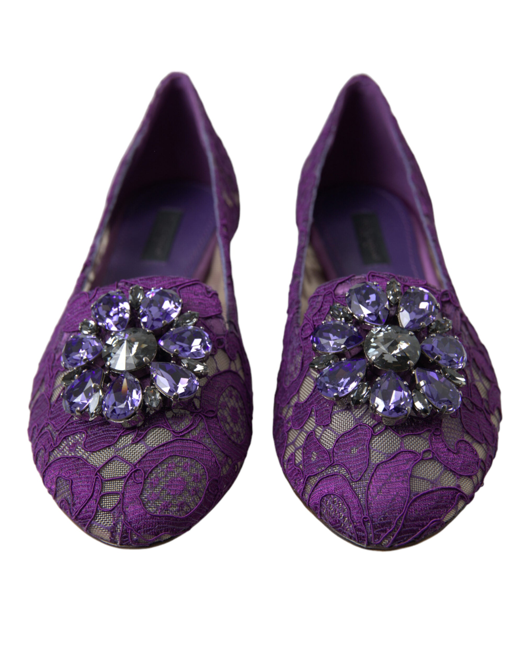 Dolce & Gabbana Elegante flache Vally-Schuhe aus floraler Spitze
