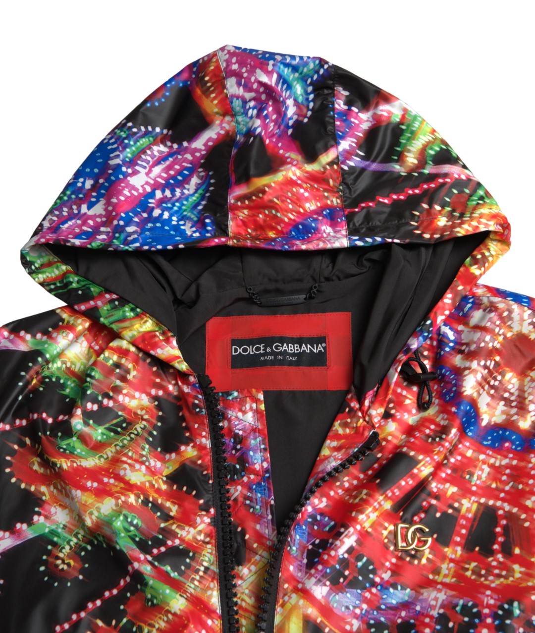 Pulover cu glugă și fermoar integral multicolor Dolce & Gabbana