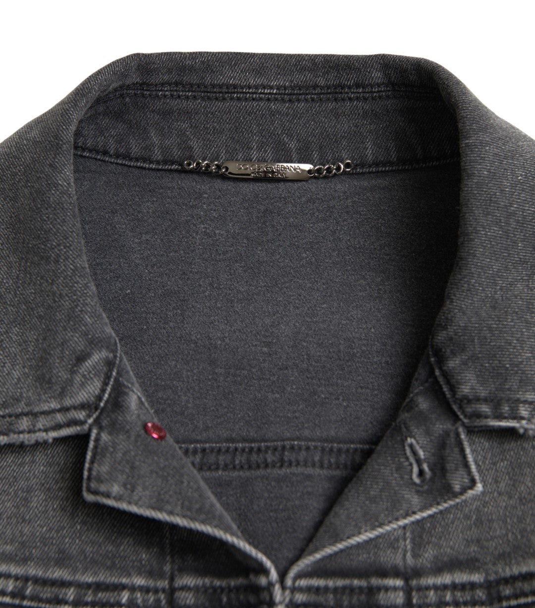 Jachetă elegantă din denim elastic gri Dolce & Gabbana