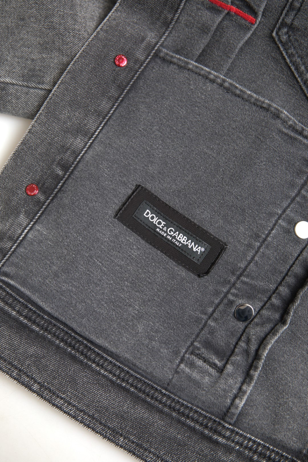 Jachetă elegantă din denim elastic gri Dolce & Gabbana